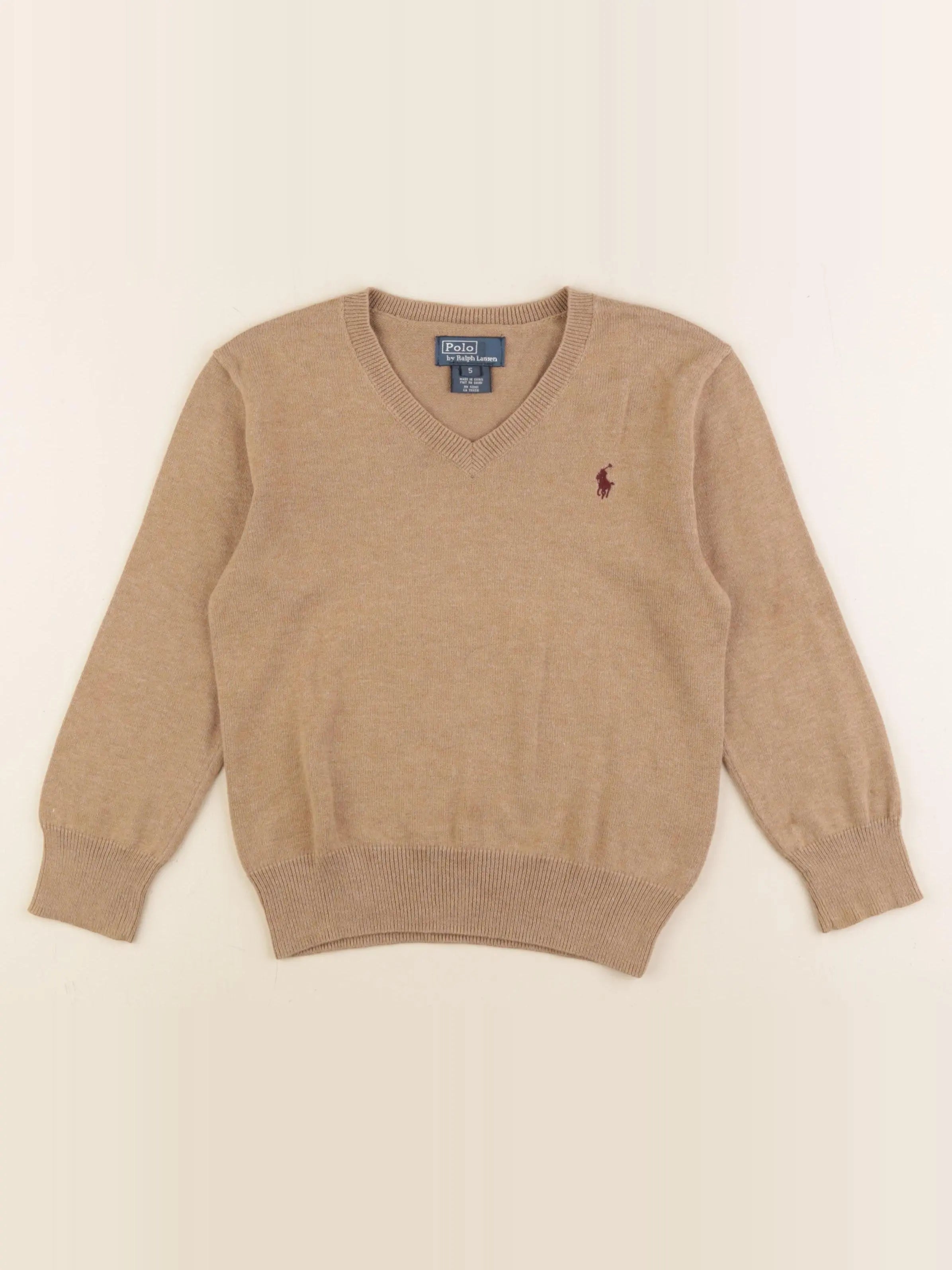 Ralph Lauren - pull marron - 5 ans