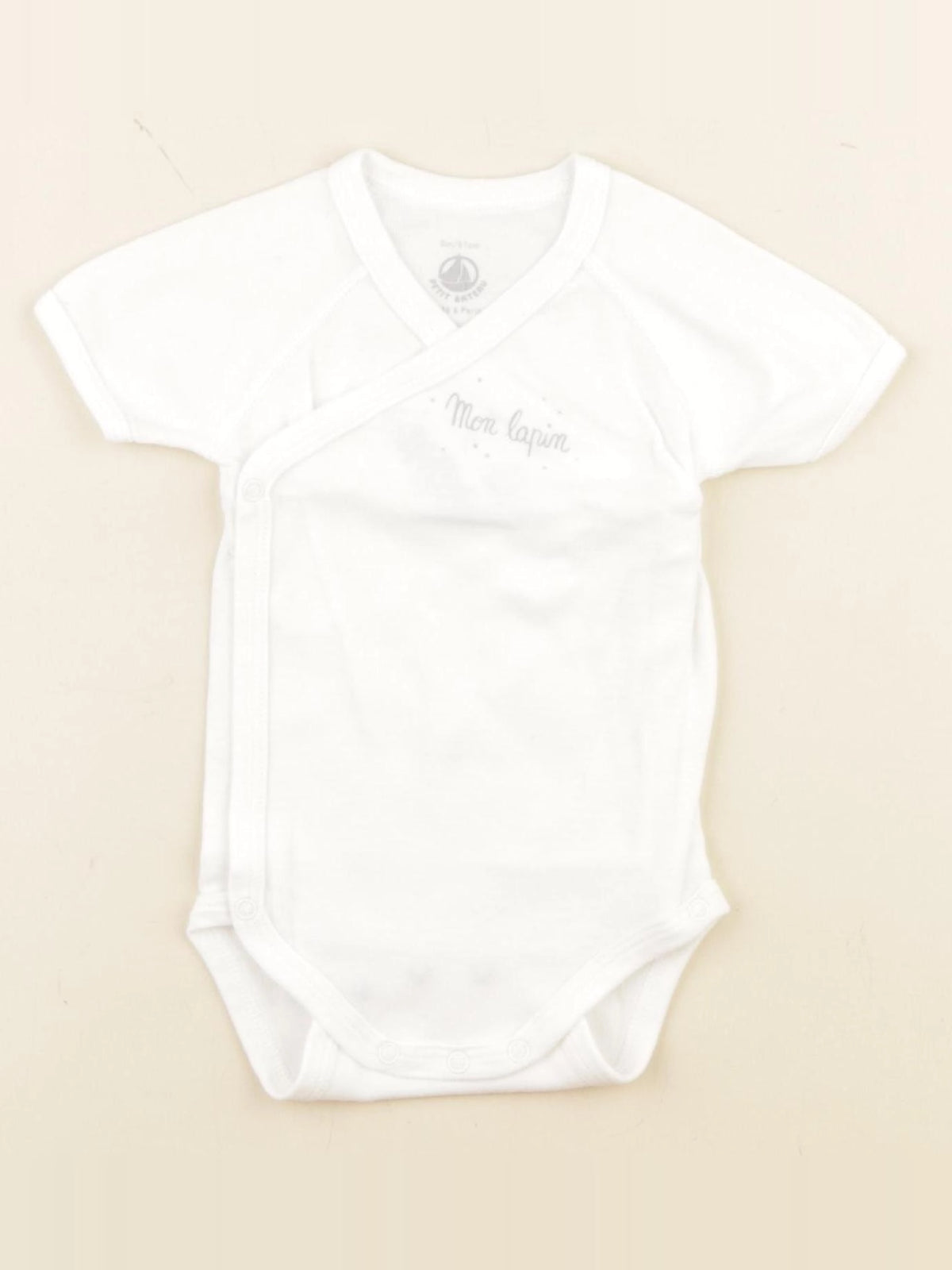 Petit Bateau - body blanc - 6 mois