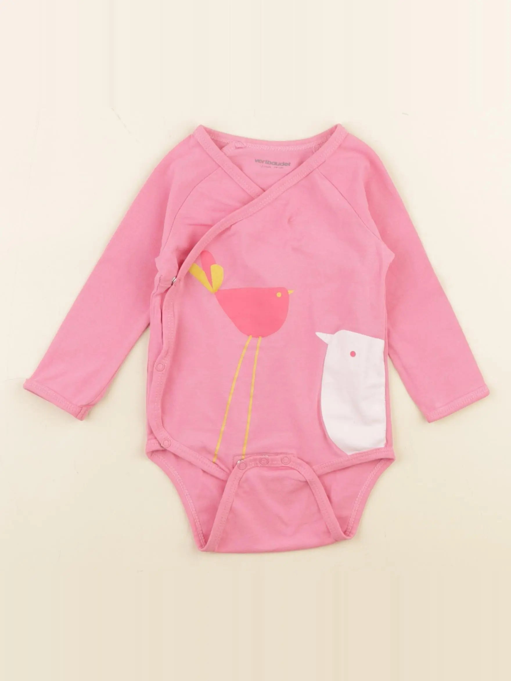 Vertbaudet - body rose - 12 mois