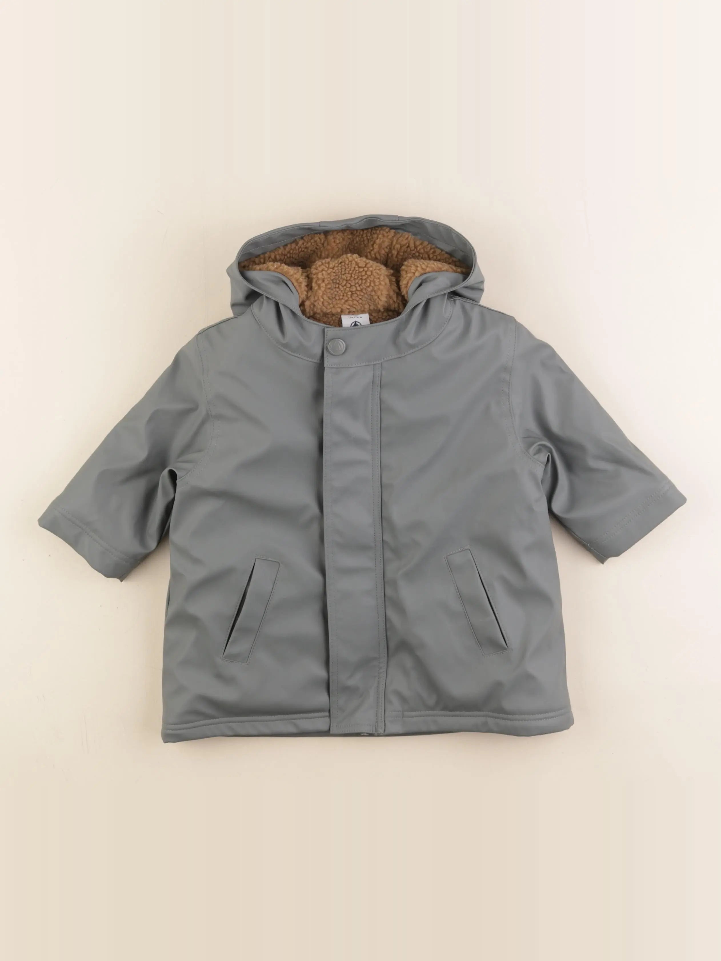 Petit Bateau - imperméable vert - 12 mois