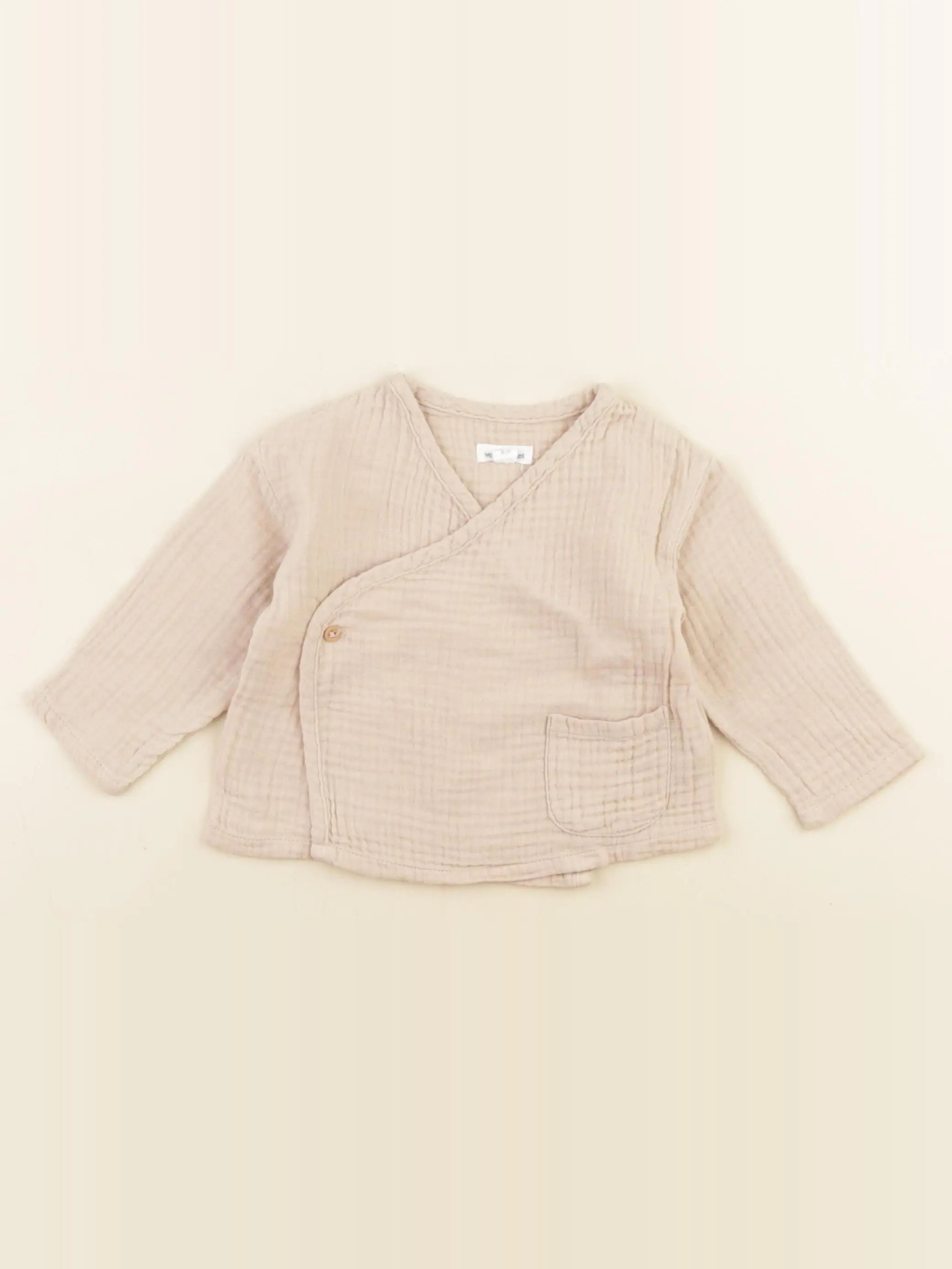 Vertbaudet - blouse beige - 6 mois