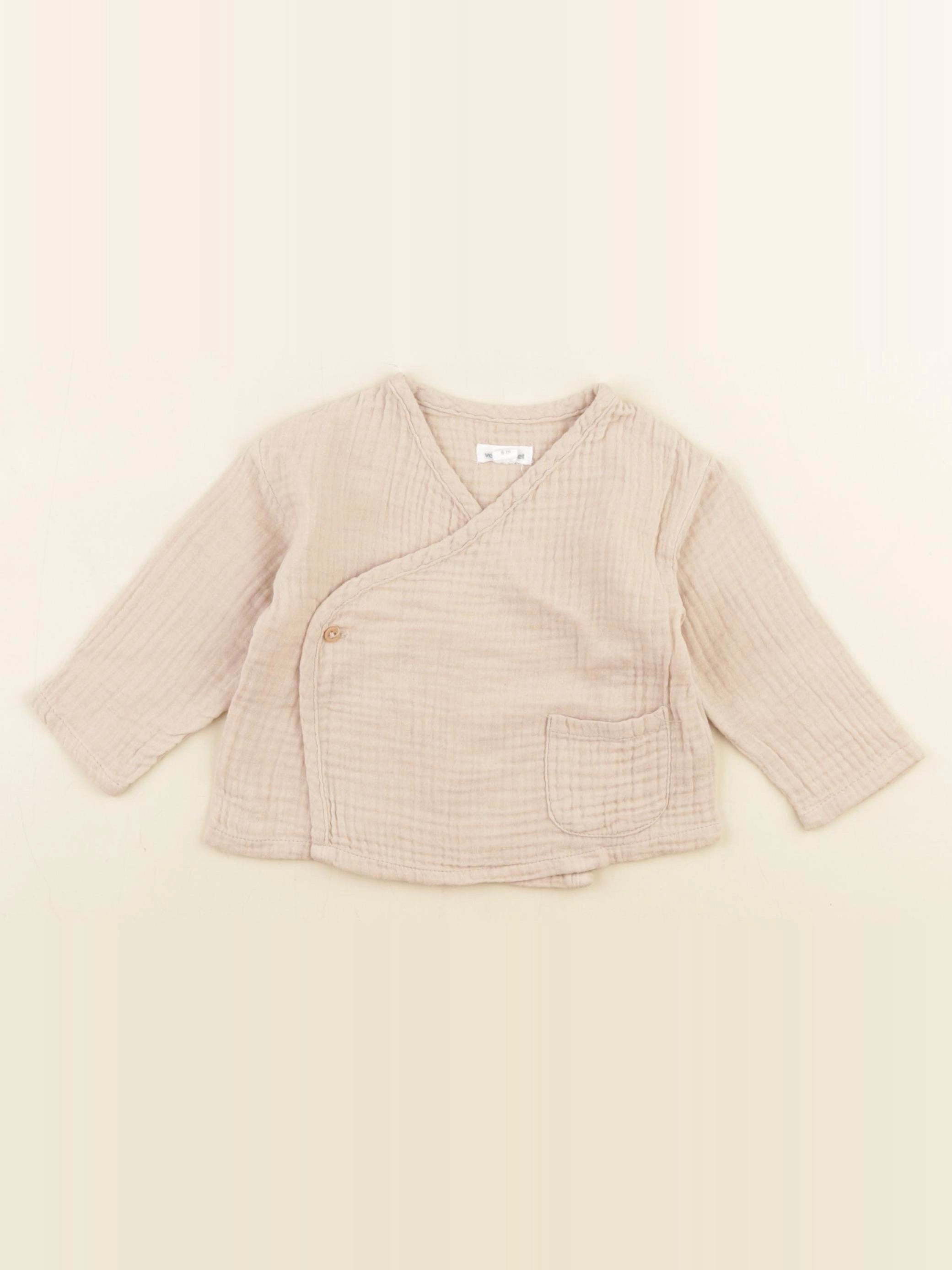 Vertbaudet - blouse beige - 6 mois