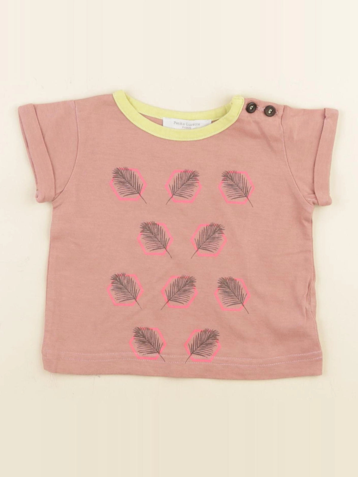 Petite Lucette - tee-shirt rose - 6 mois