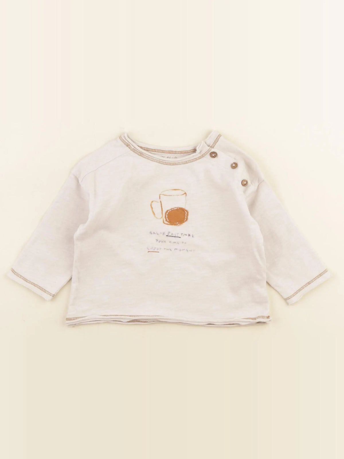 Play Up - tee-shirt beige - 3 mois