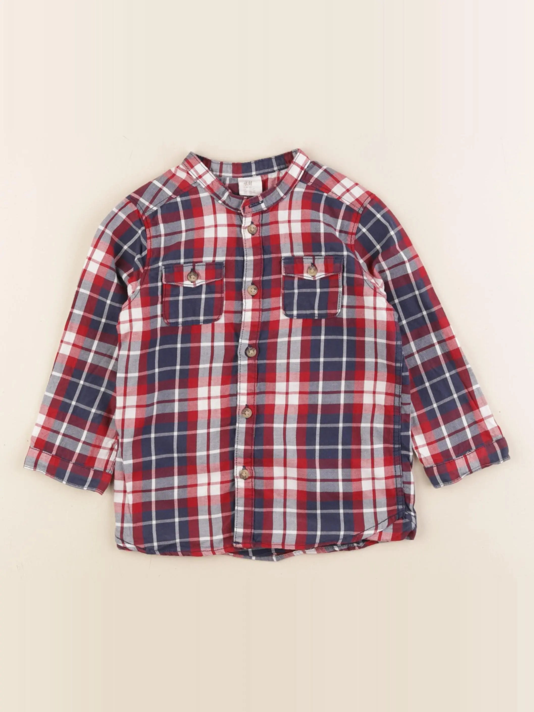 H&M - chemise rouge - 1 an à 2 ans