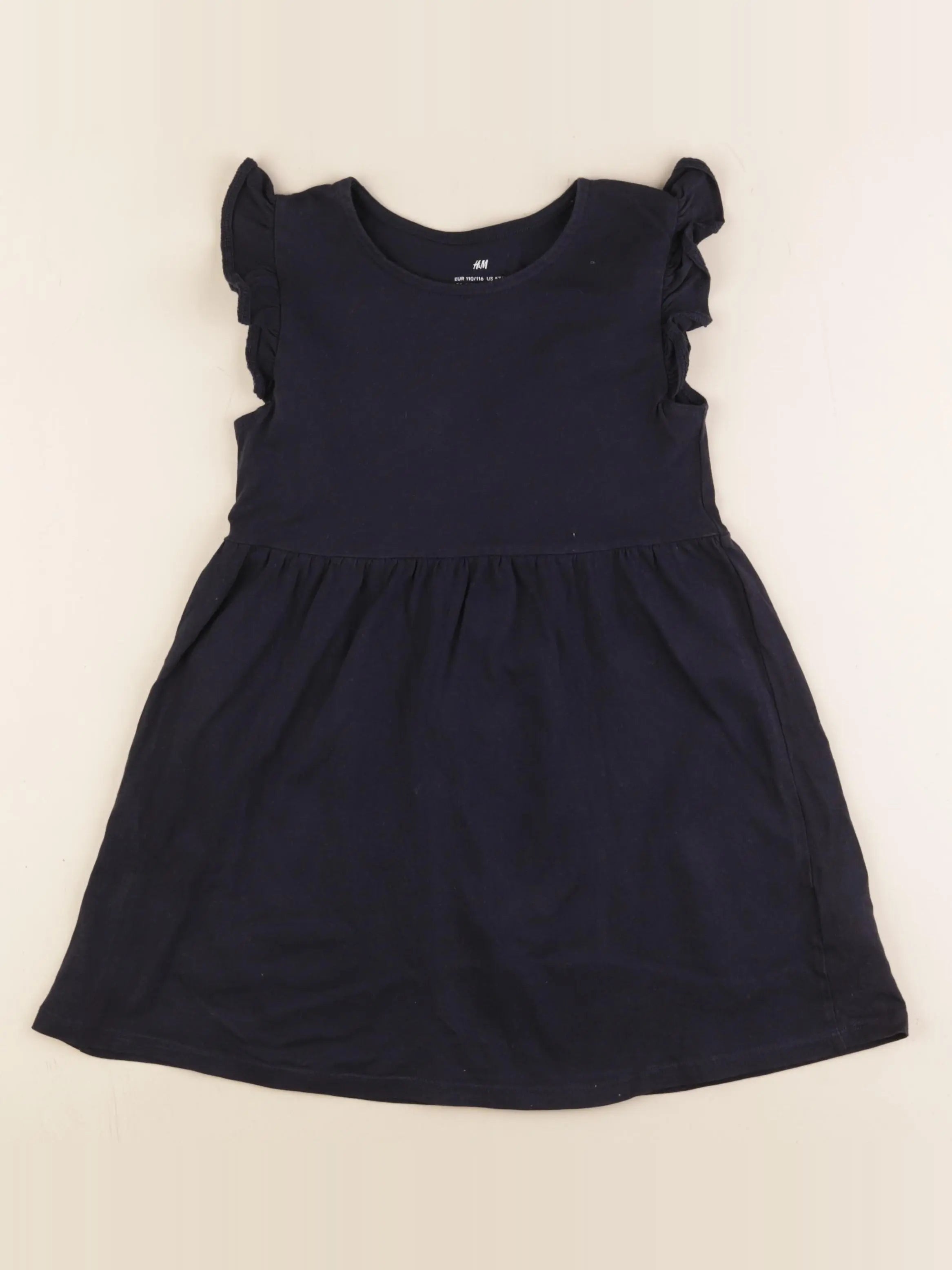 H&M - robe bleu - 4/6 ans