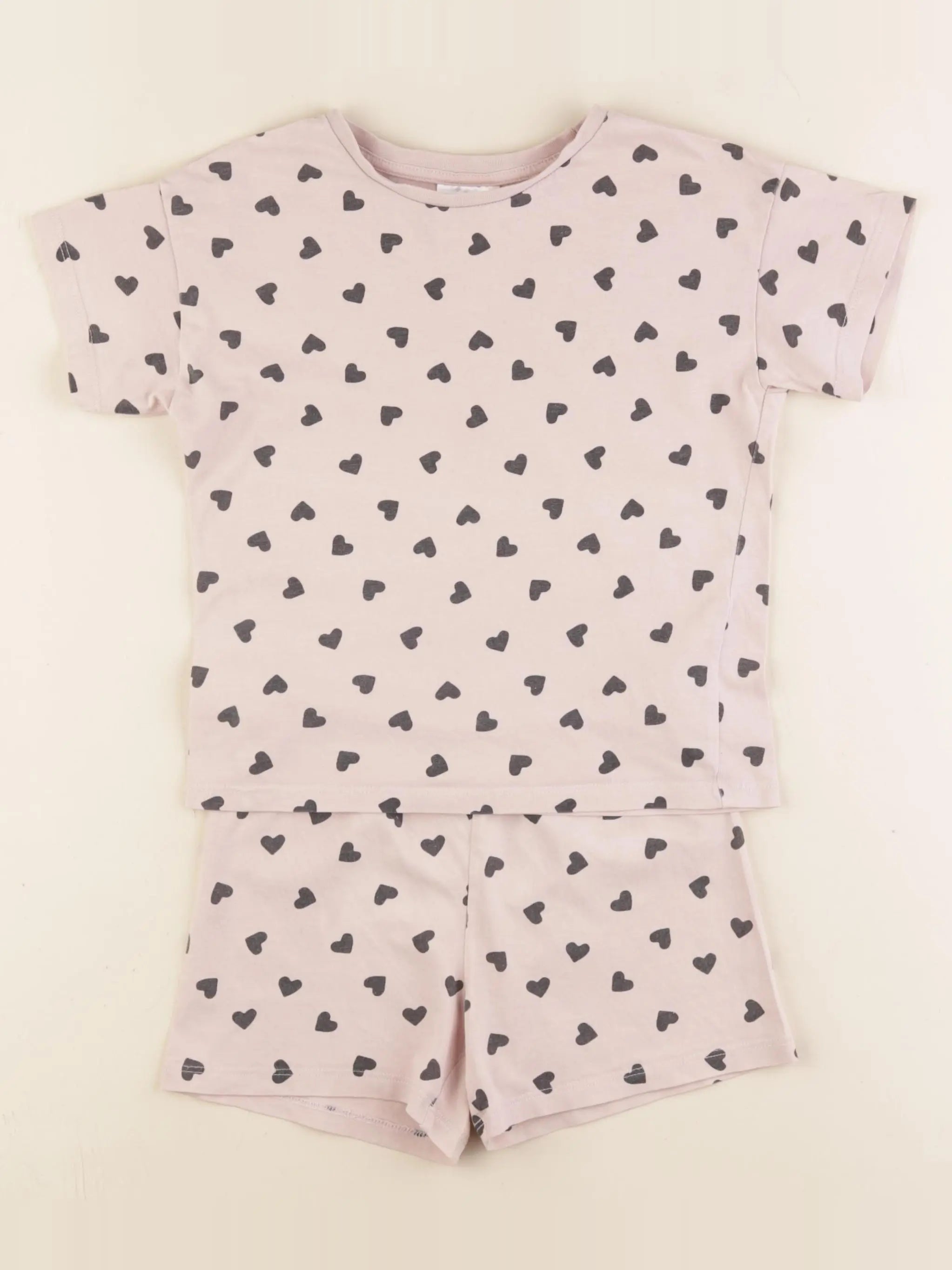 H&M - pyjama coton rose - 2/4 ans