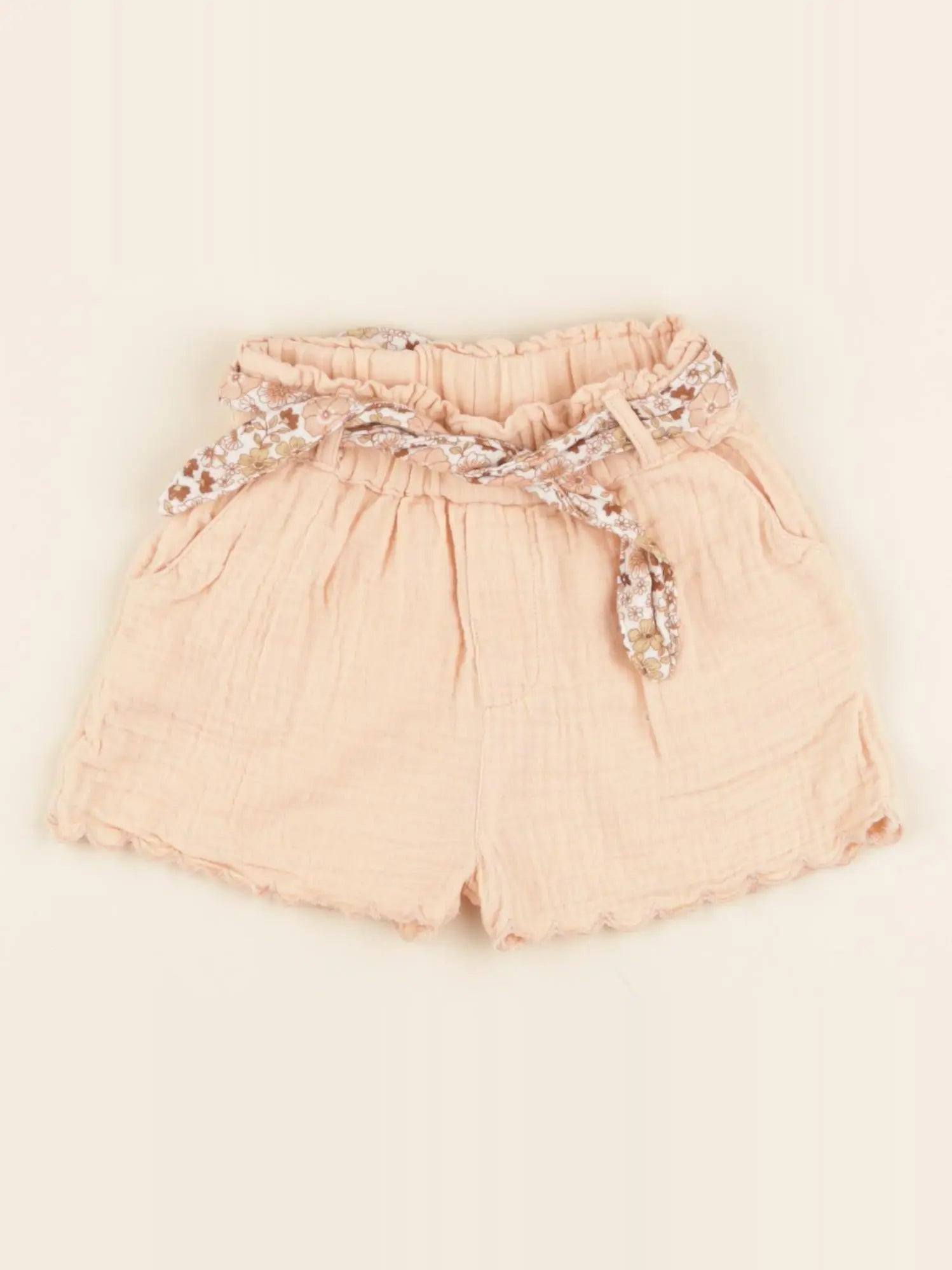 Vertbaudet - short orange - 12 mois