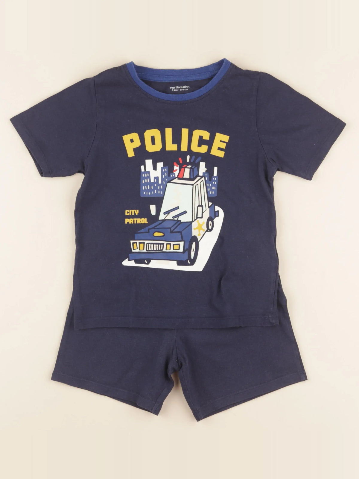 Vertbaudet - pyjama coton bleu - 5 ans