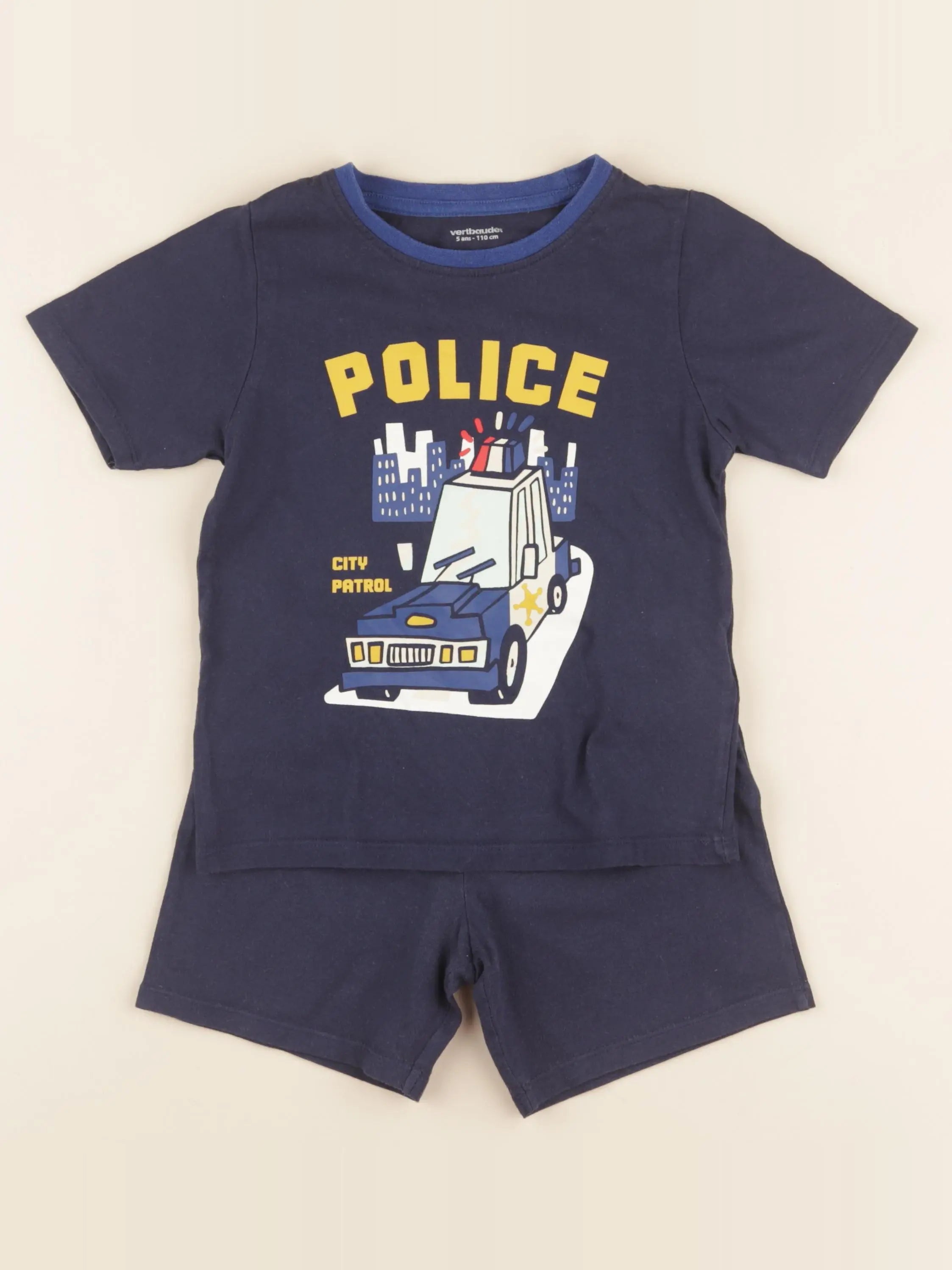 Vertbaudet - pyjama coton bleu - 5 ans