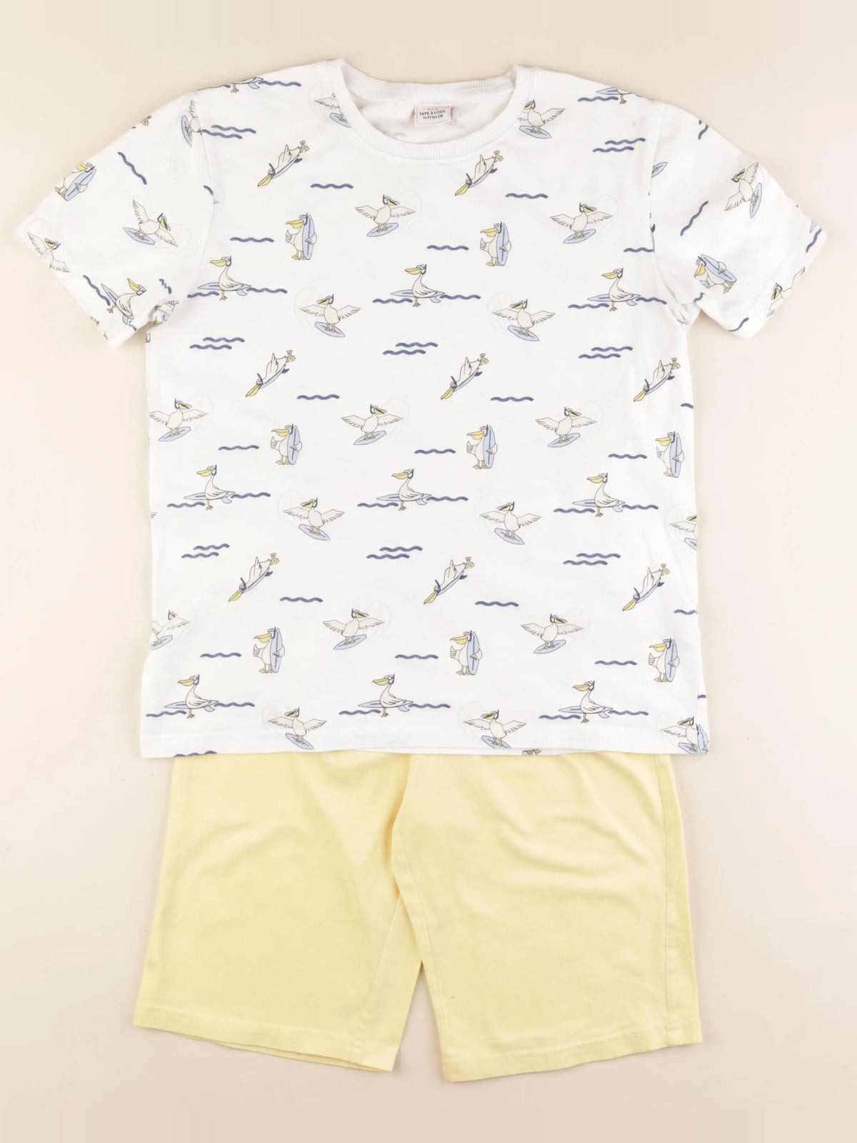 Tape à l'oeil - pyjama coton blanc, jaune - 14 ans