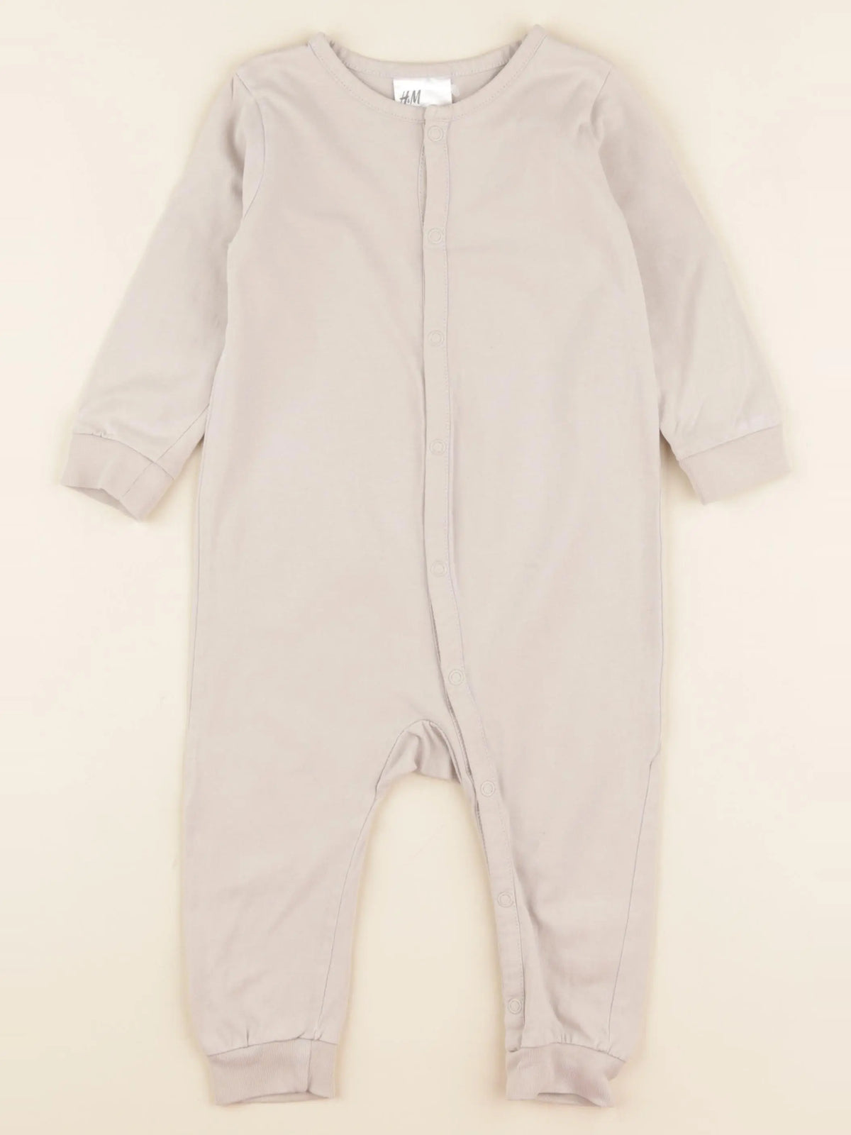 H&M - pyjama coton beige - 9/12 mois