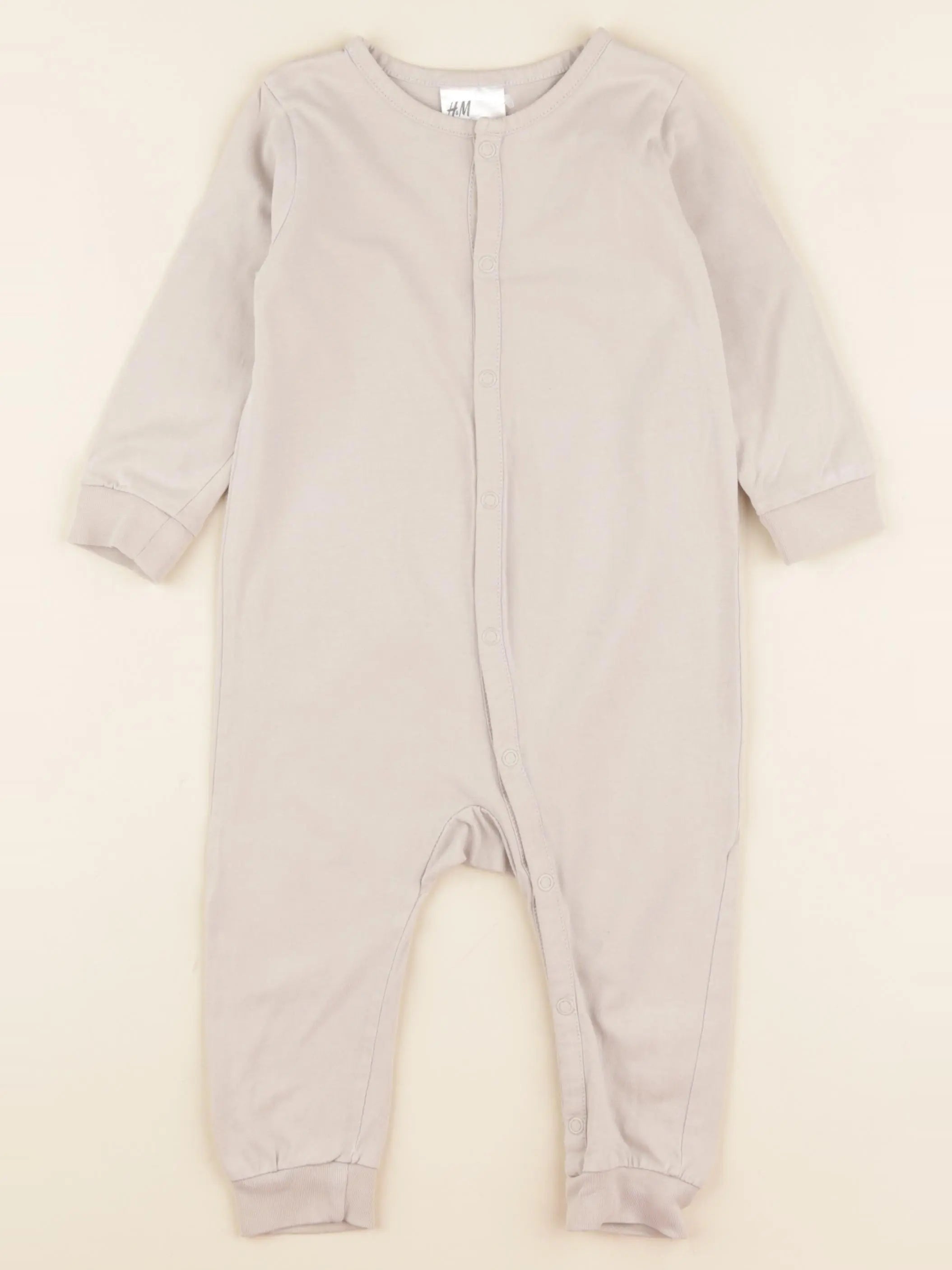 H&M - pyjama coton beige - 9/12 mois