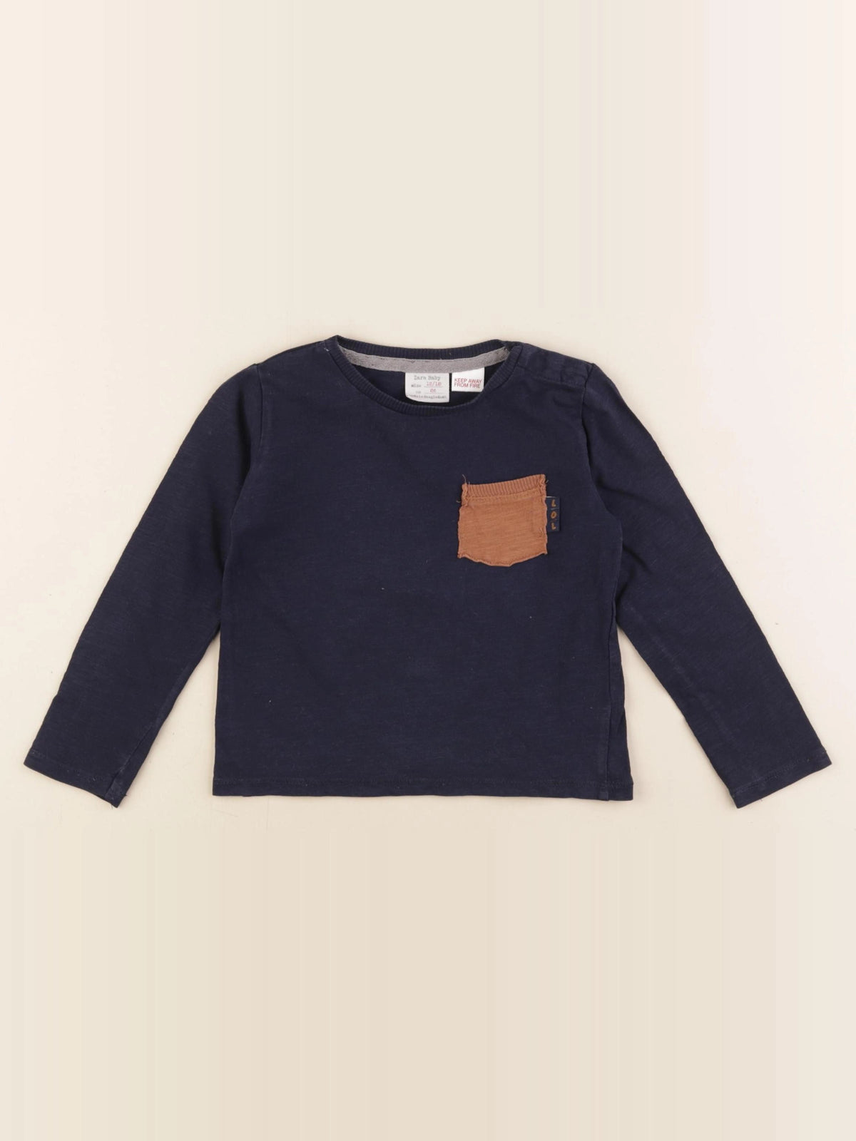 Zara - tee-shirt bleu - 12/18 mois