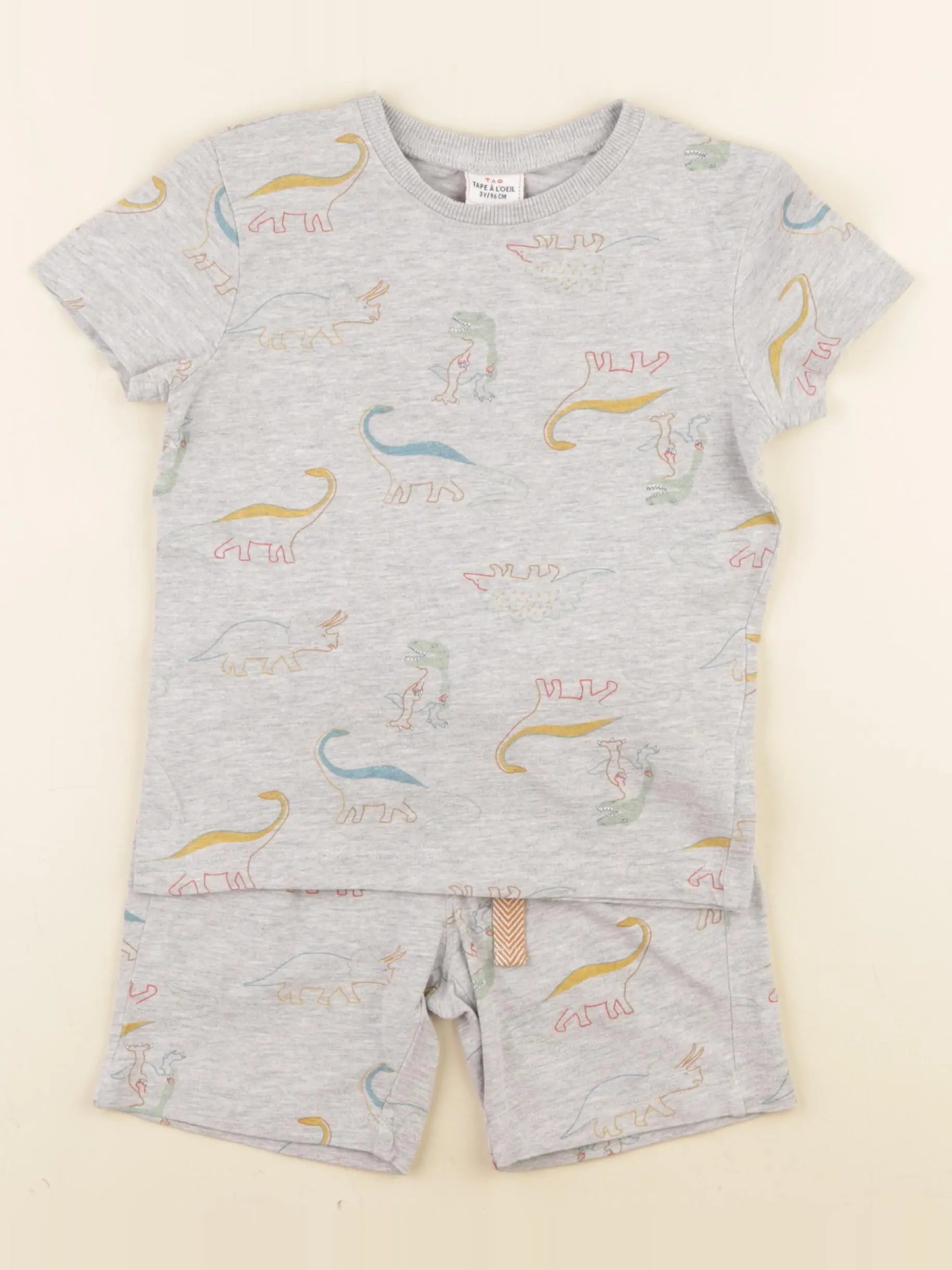 Tape à l'oeil - pyjama coton gris - 3 ans