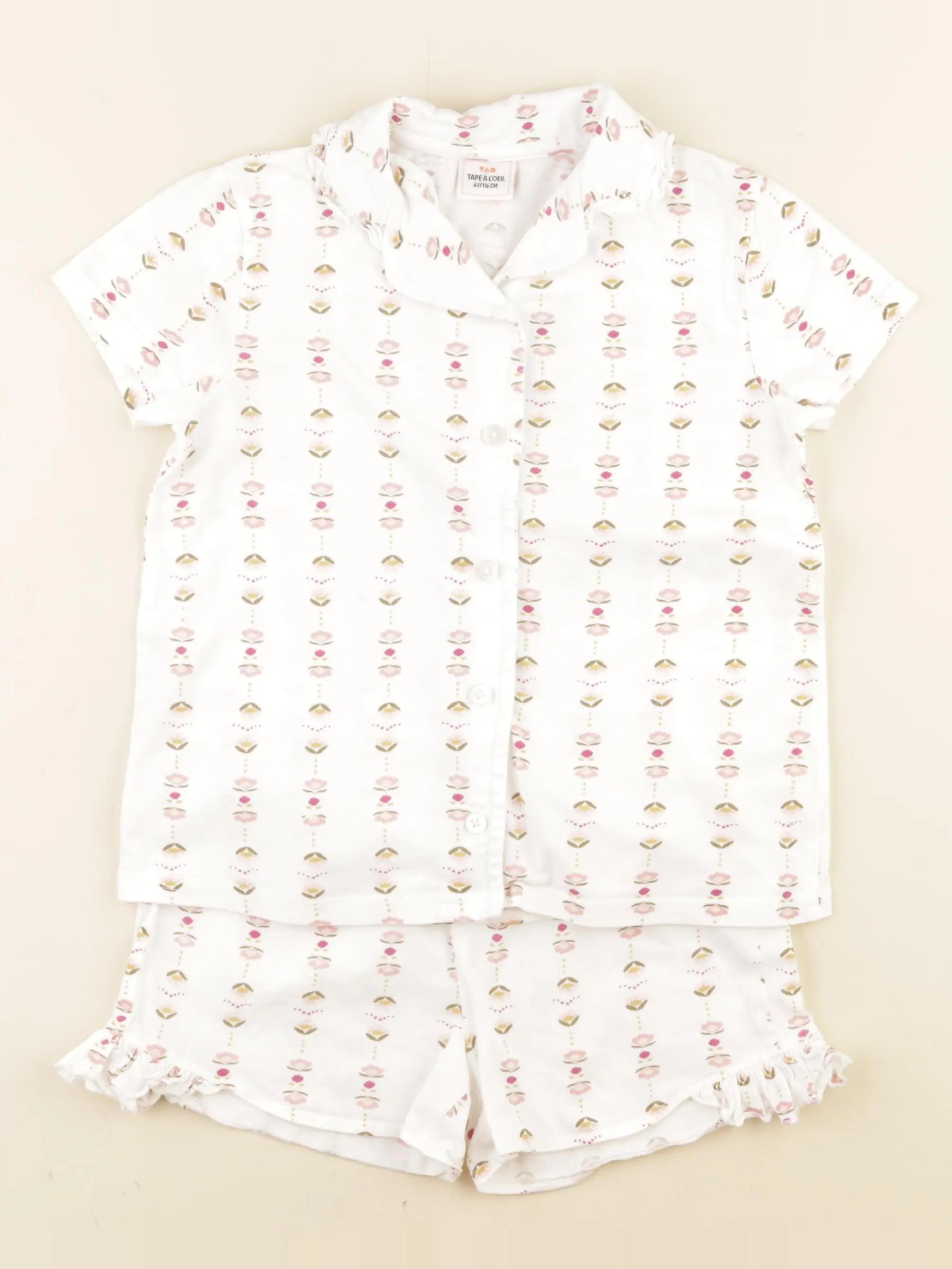 Tape à l'oeil - pyjama coton blanc - 6 ans