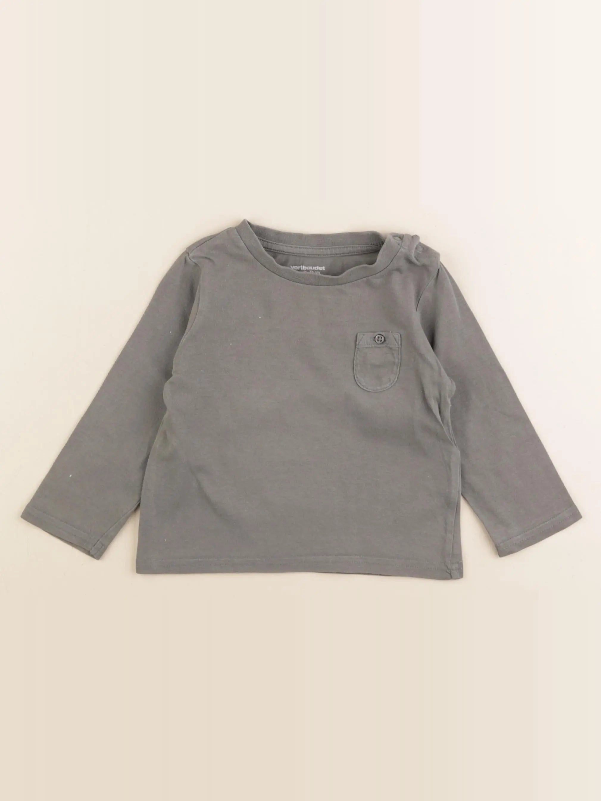 Vertbaudet - tee-shirt vert - 12 mois