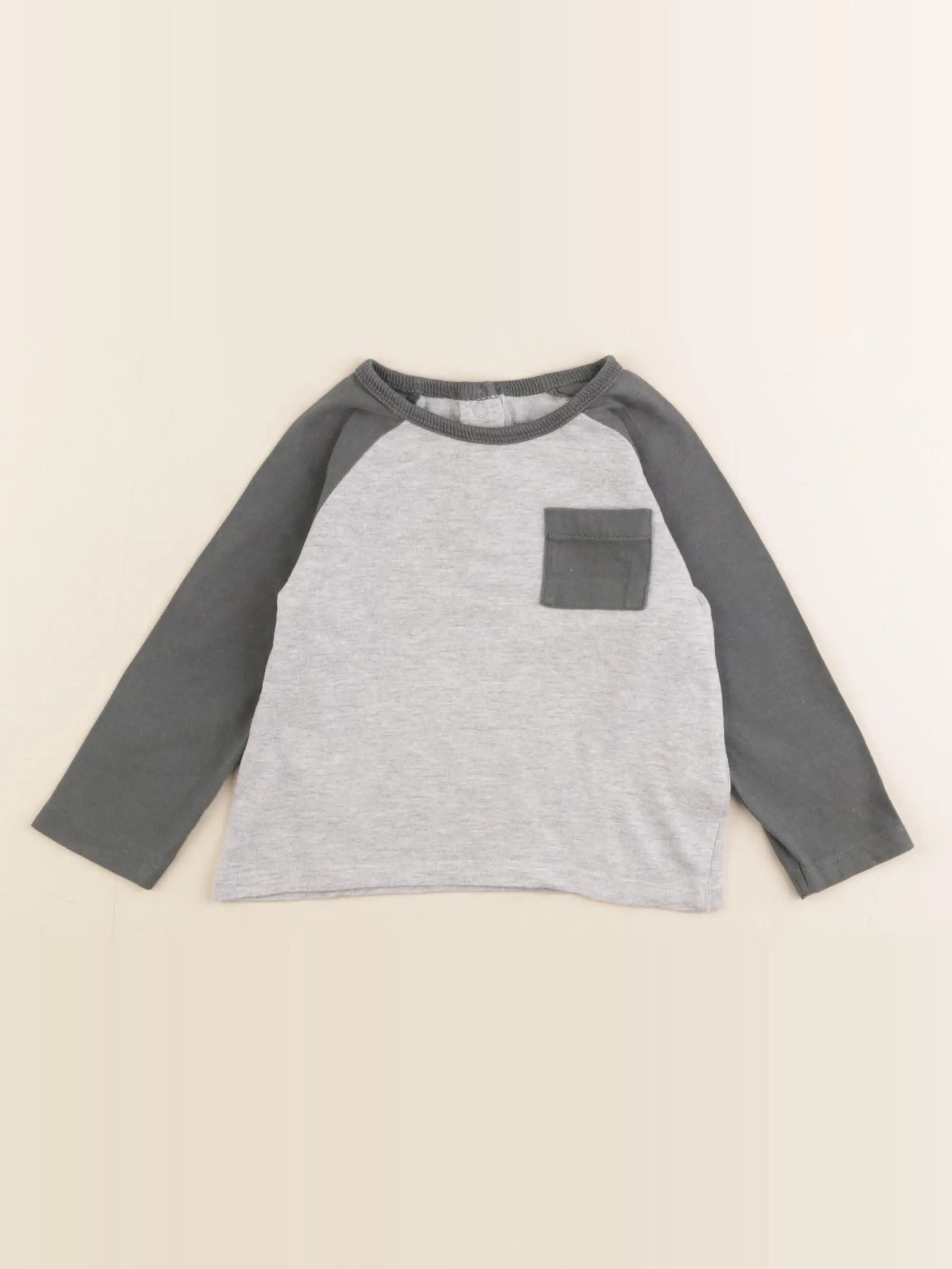 Vertbaudet - tee-shirt gris - 12 mois