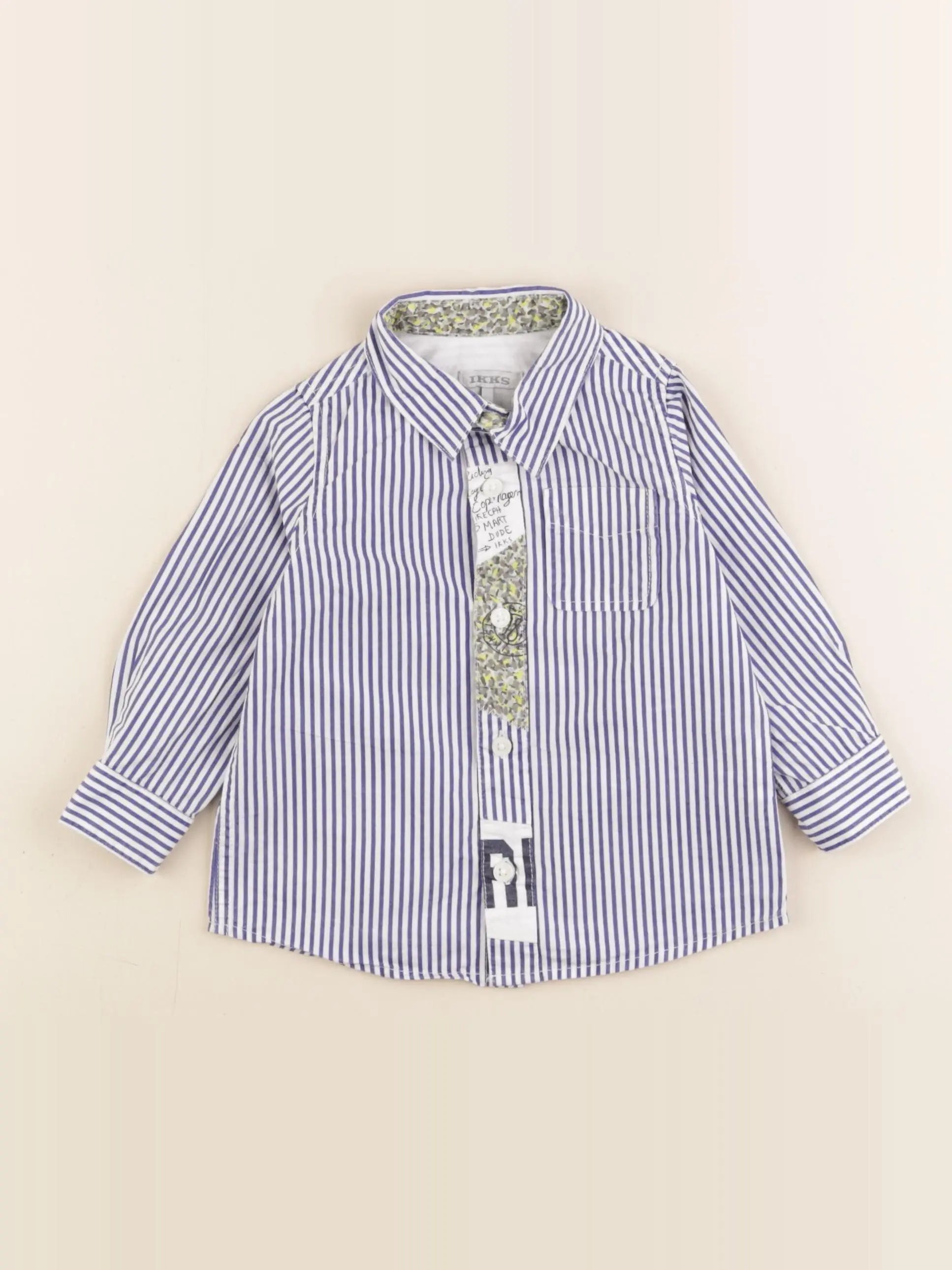 IKKS - chemise bleu - 12 mois