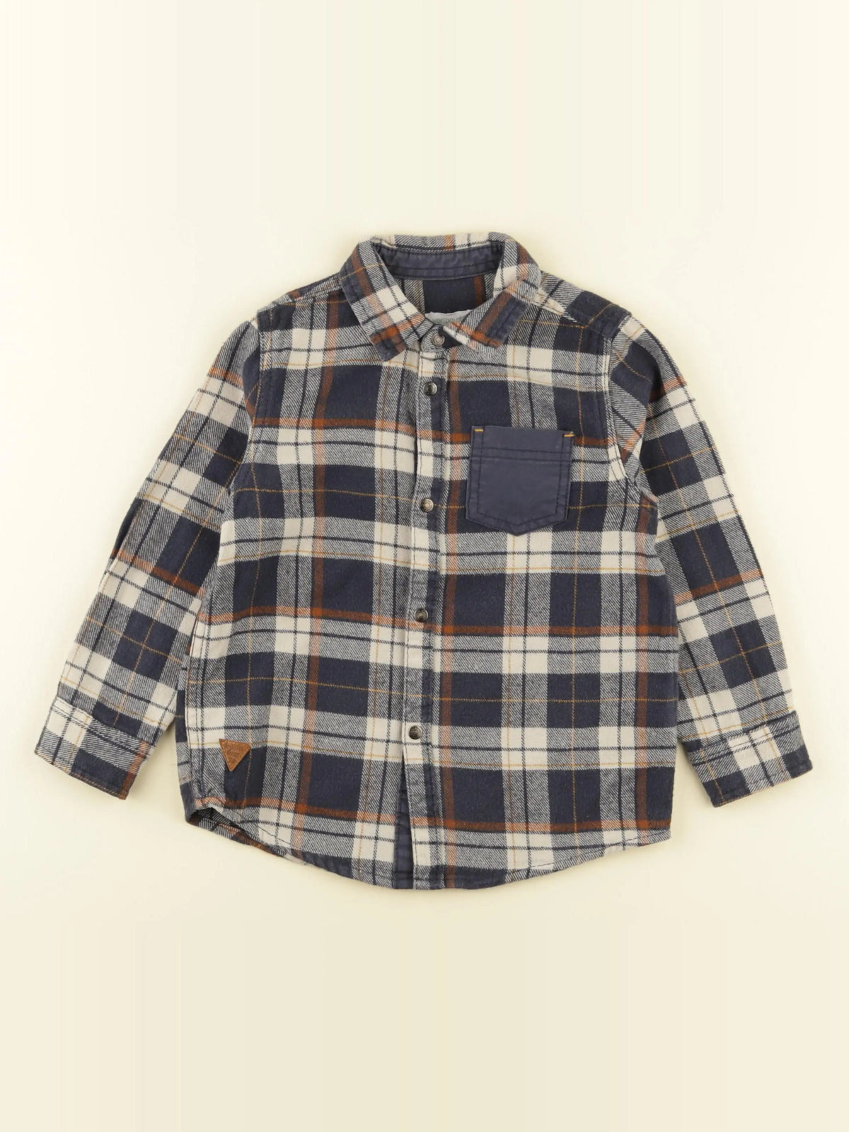 Vertbaudet - chemise blanc, bleu - 5 ans