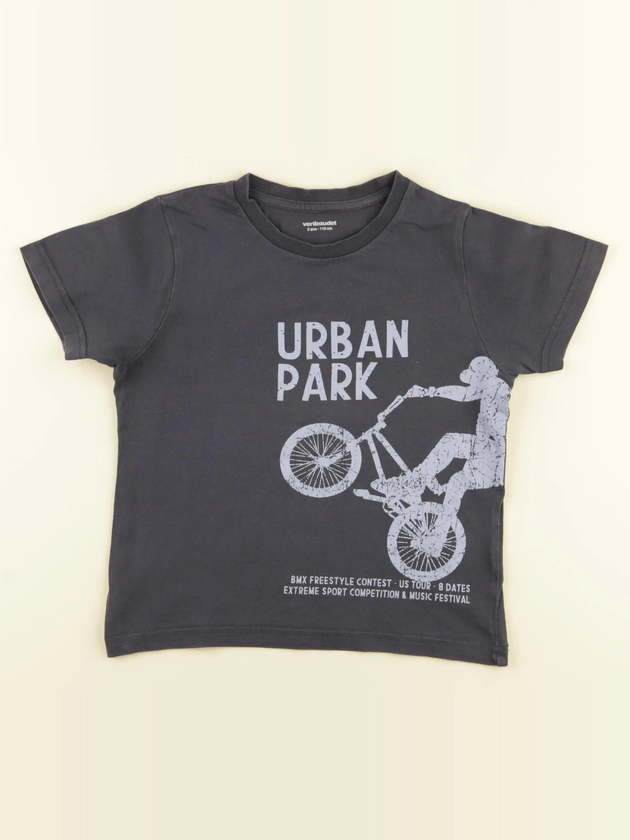 Vertbaudet - tee-shirt bleu - 5 ans