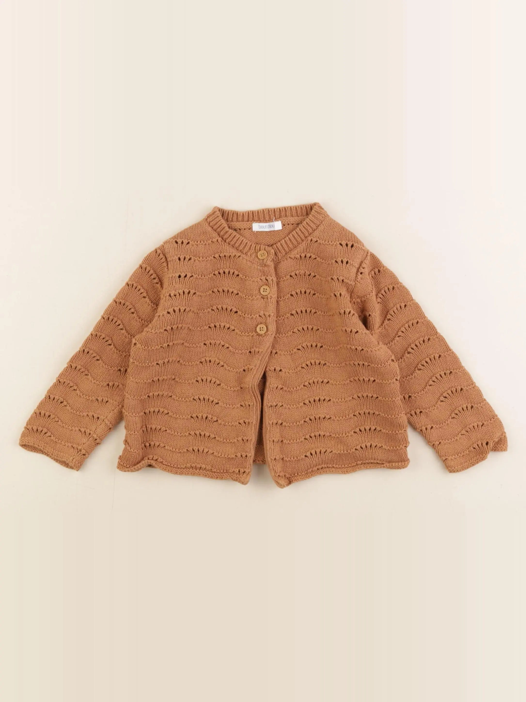 Boutchou - gilet marron - 12 mois