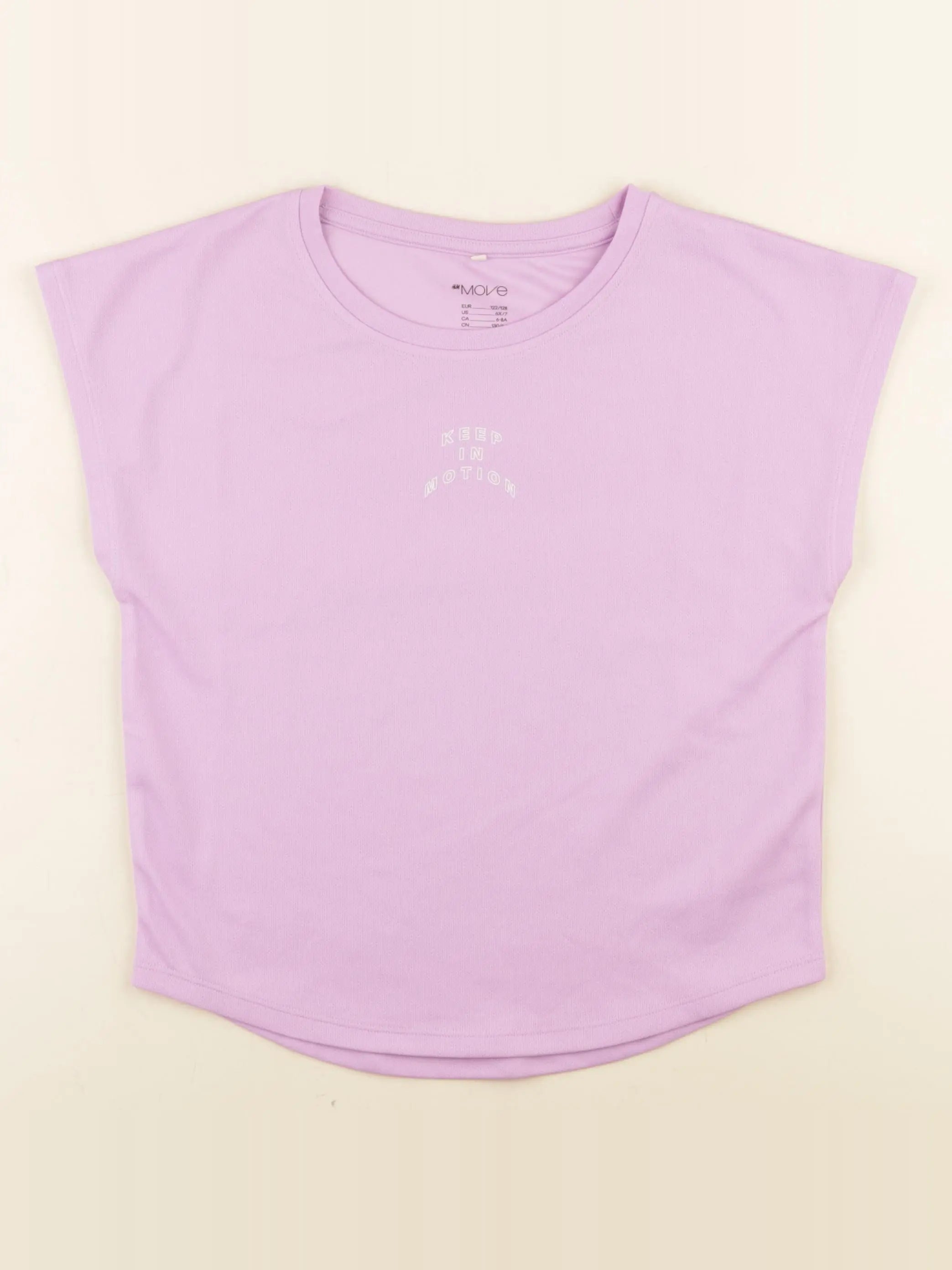 H&M - tee-shirt rose - 6/8 ans