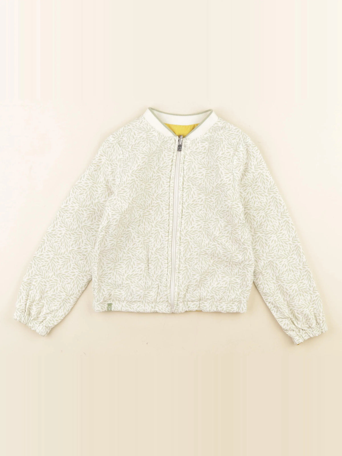 Okaidi - gilet réversible blanc, vert - 6 ans