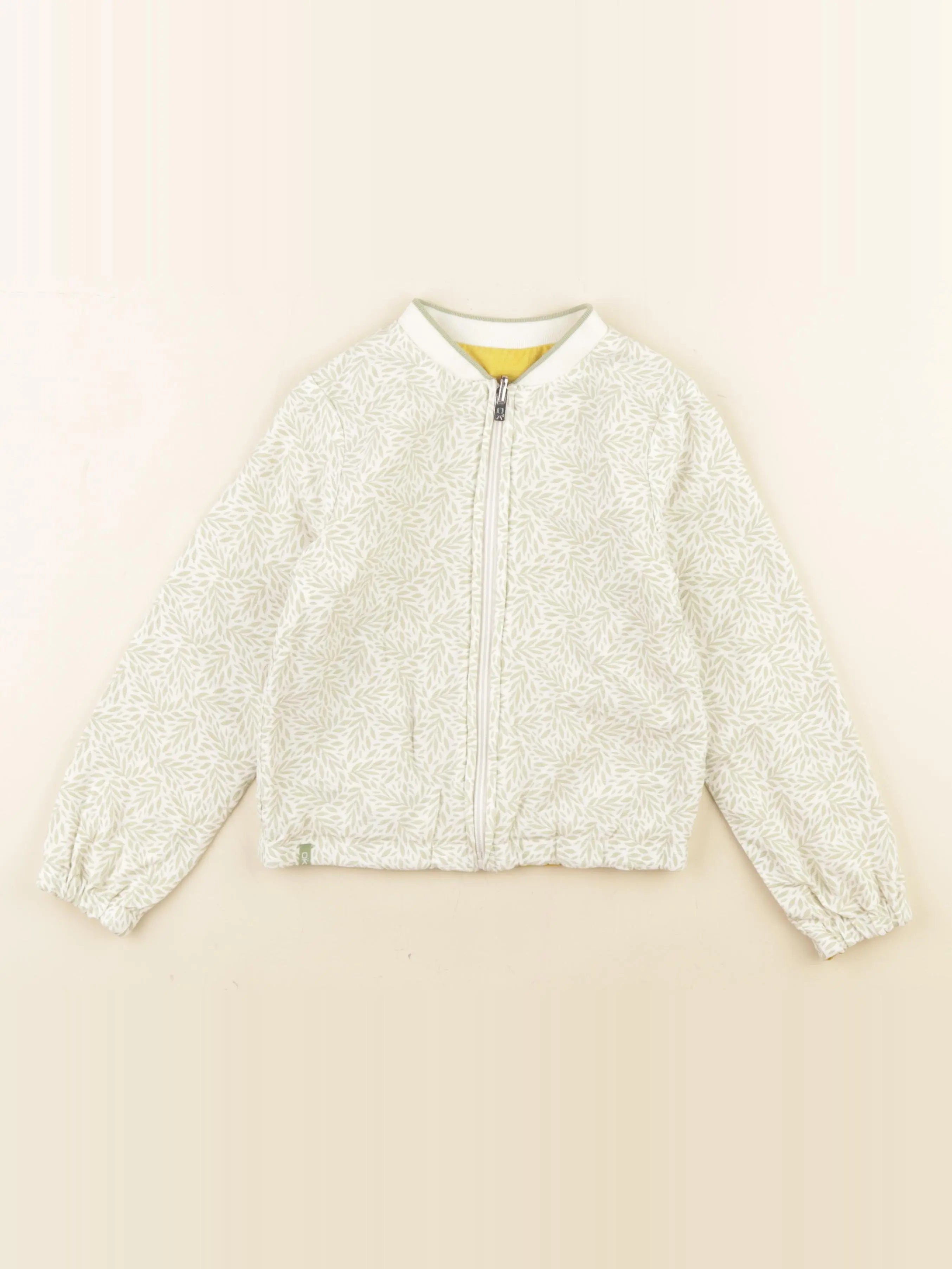 Okaidi - gilet réversible blanc, vert - 6 ans