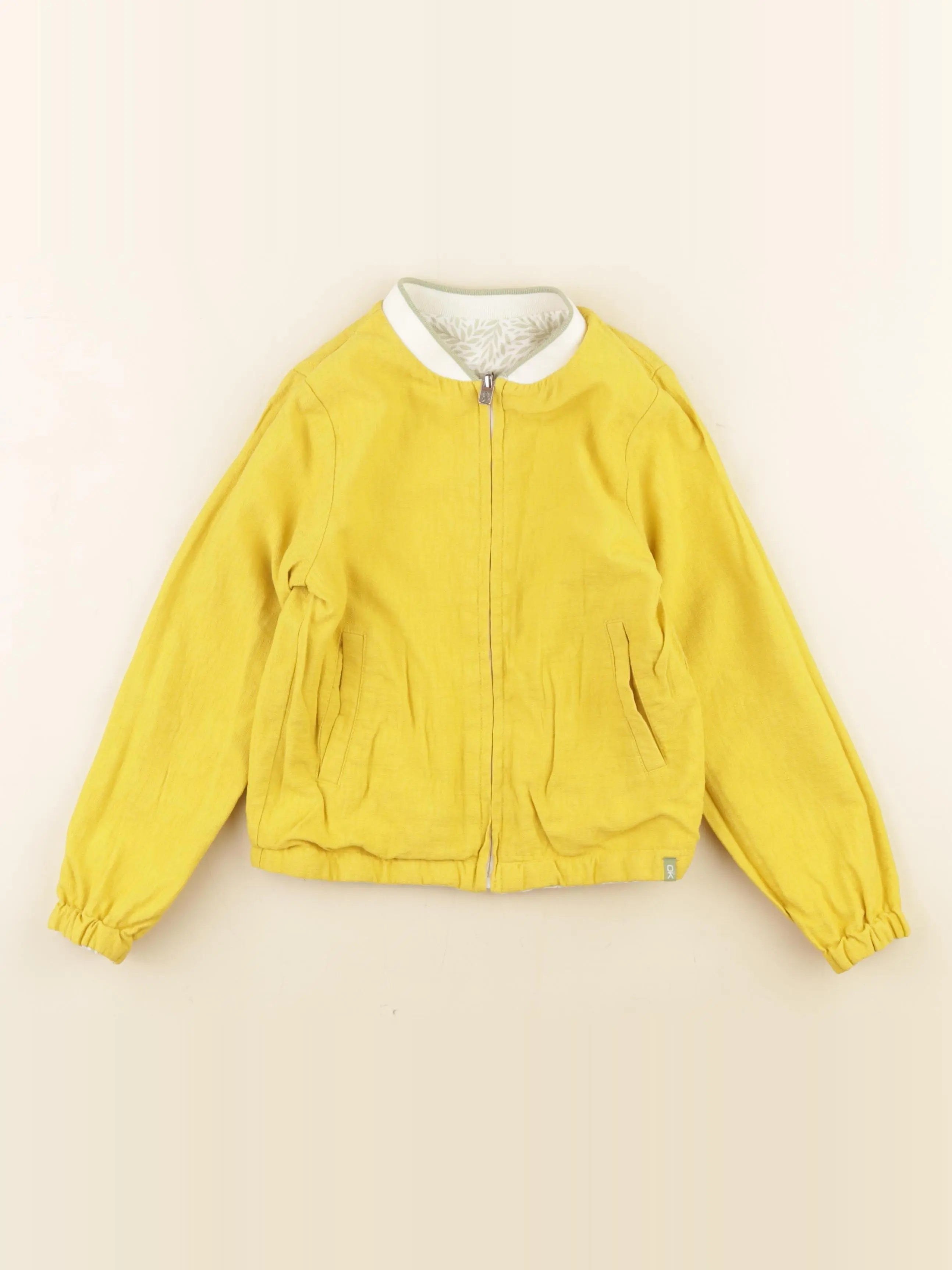 Okaidi - gilet réversible blanc, vert - 6 ans