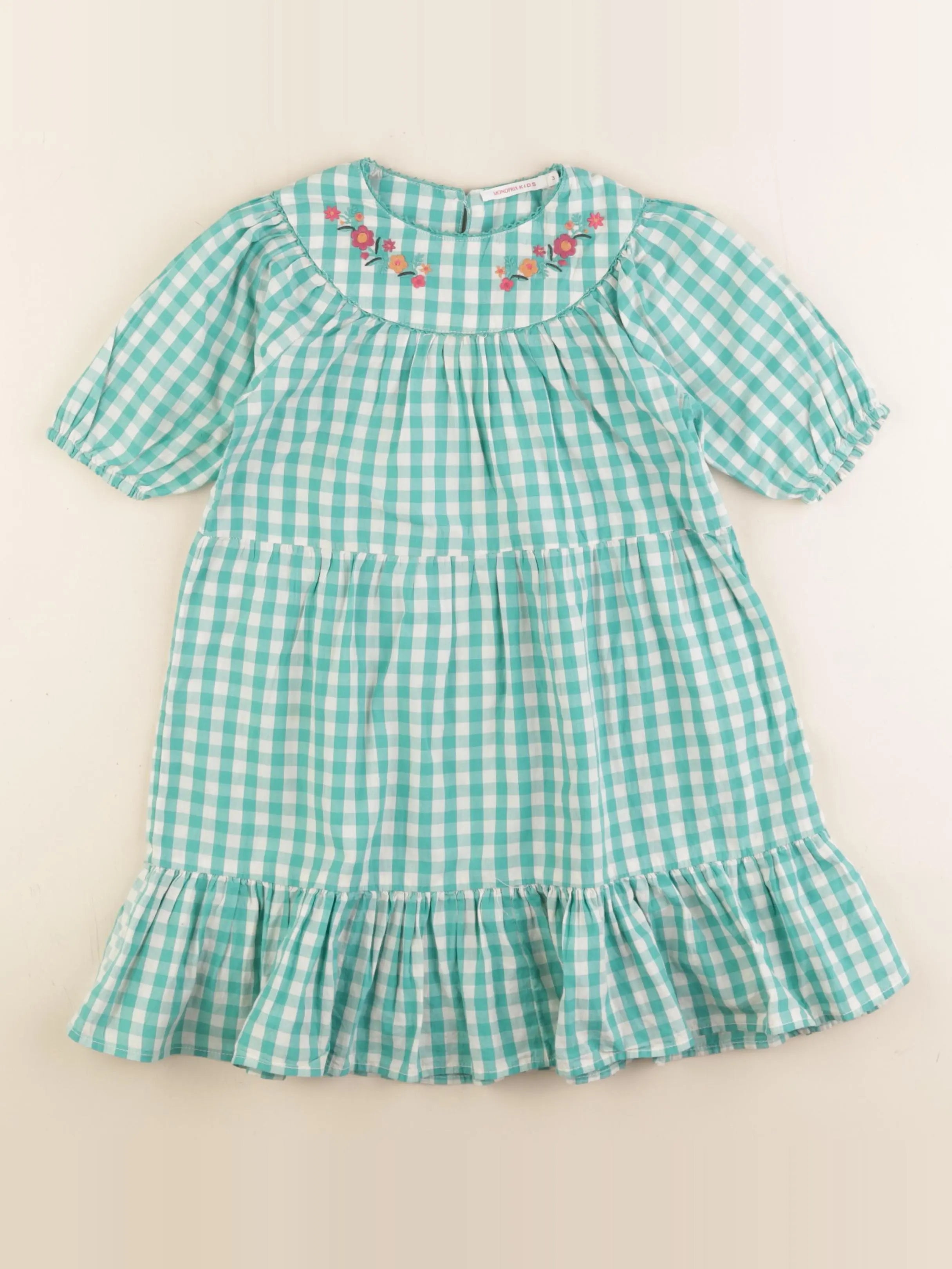 Monoprix - robe vert - 3 ans