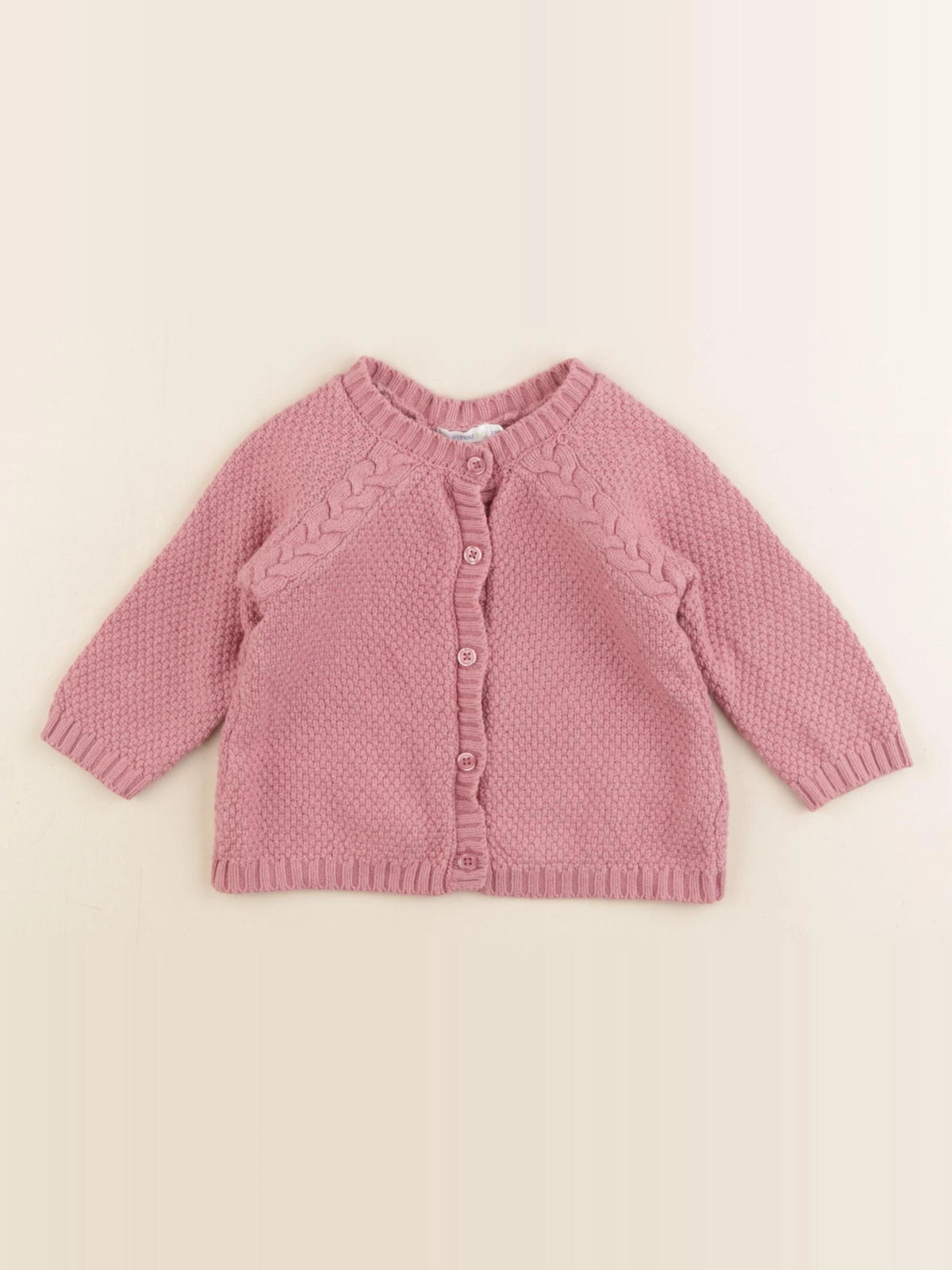 Boutchou - gilet rose - 12 mois