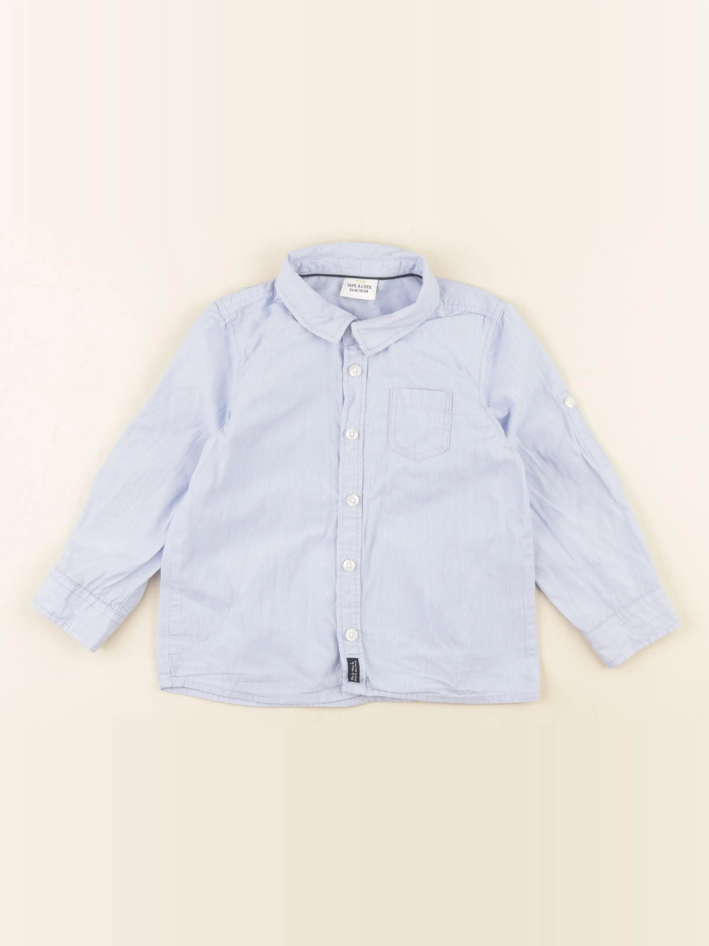 Tape à l'oeil - chemise bleu - 36 mois