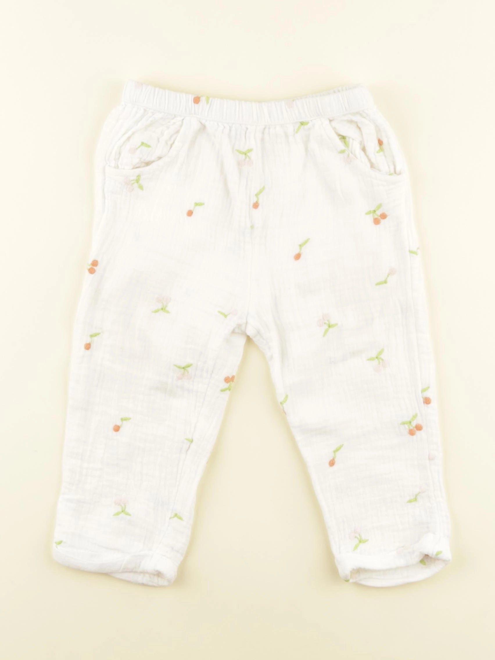 Boutchou - pantalon blanc - 12 mois