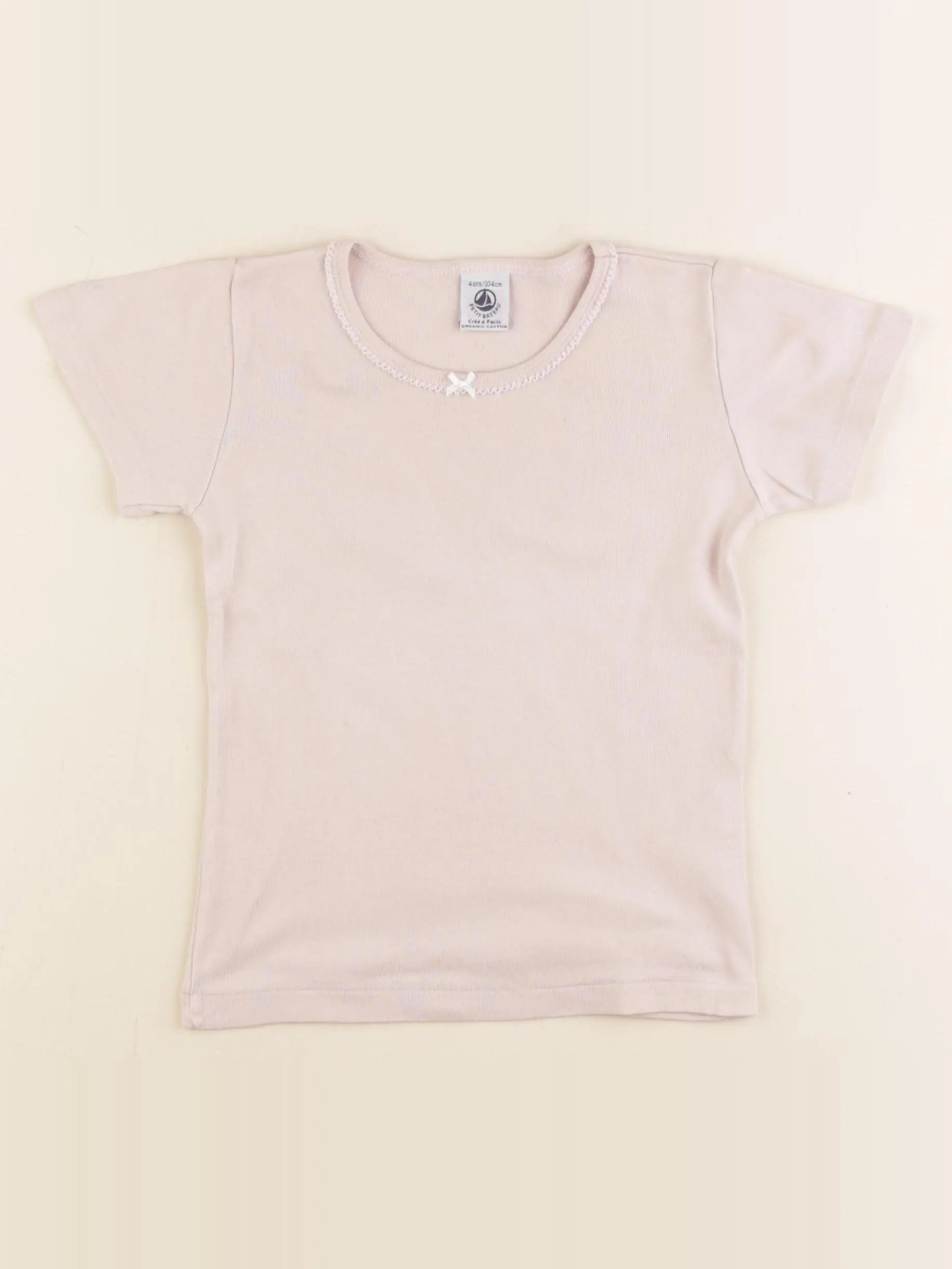 Petit Bateau - maillot de corps rose - 4 ans