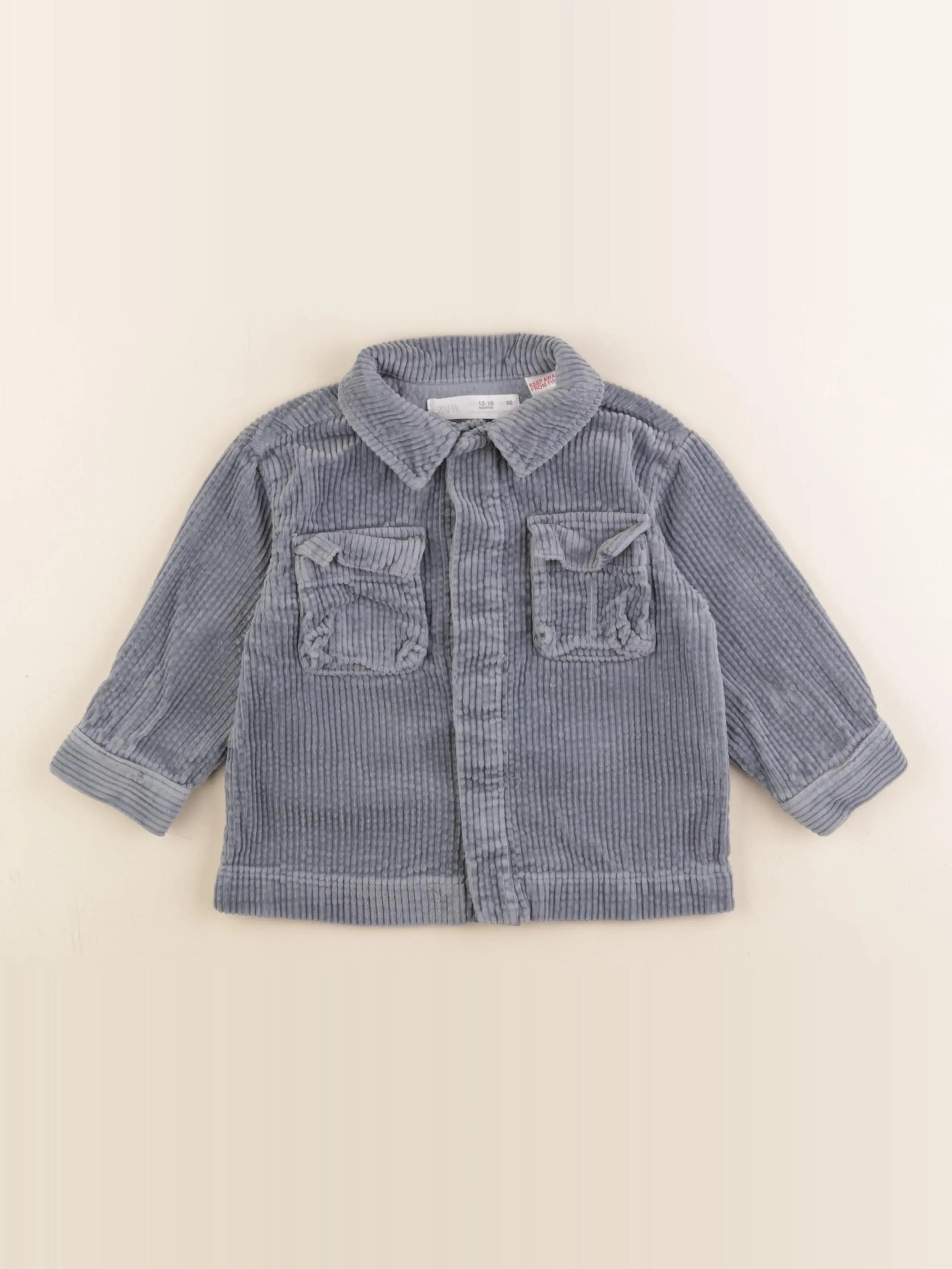 Zara - chemise gris - 12/18 mois