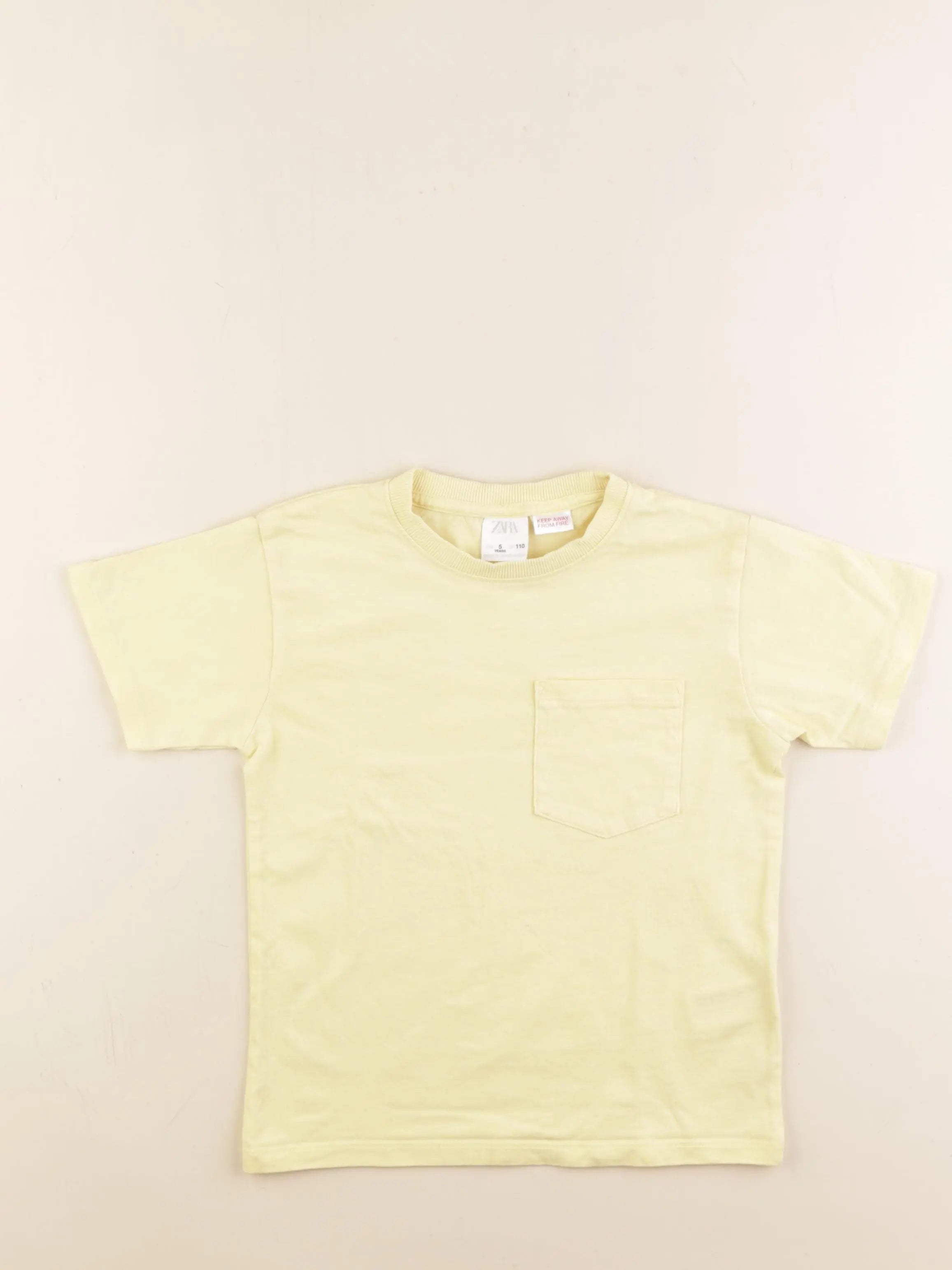 Zara - tee-shirt jaune - 5 ans