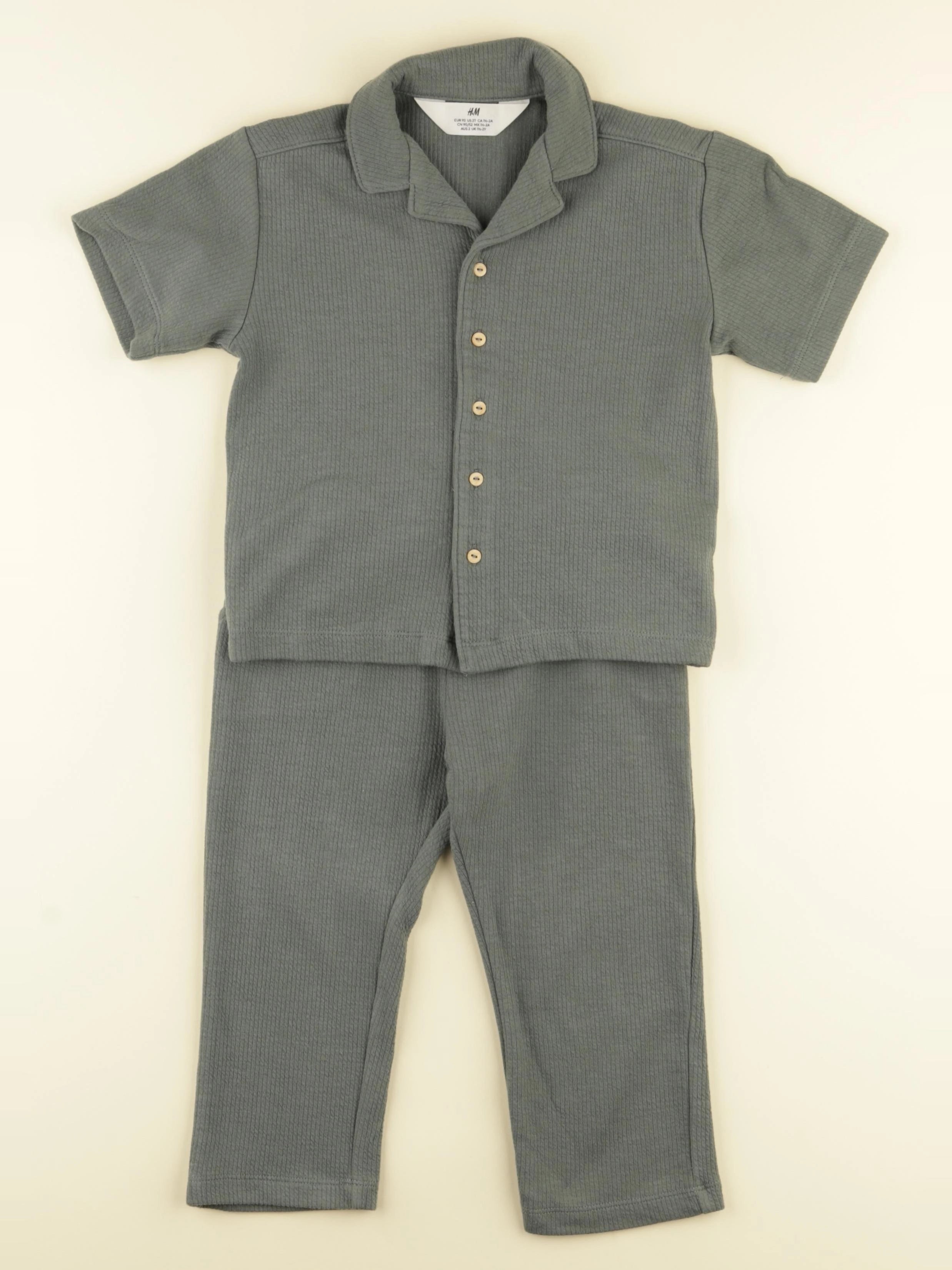 H&M - ensemble vert - 18/24 mois