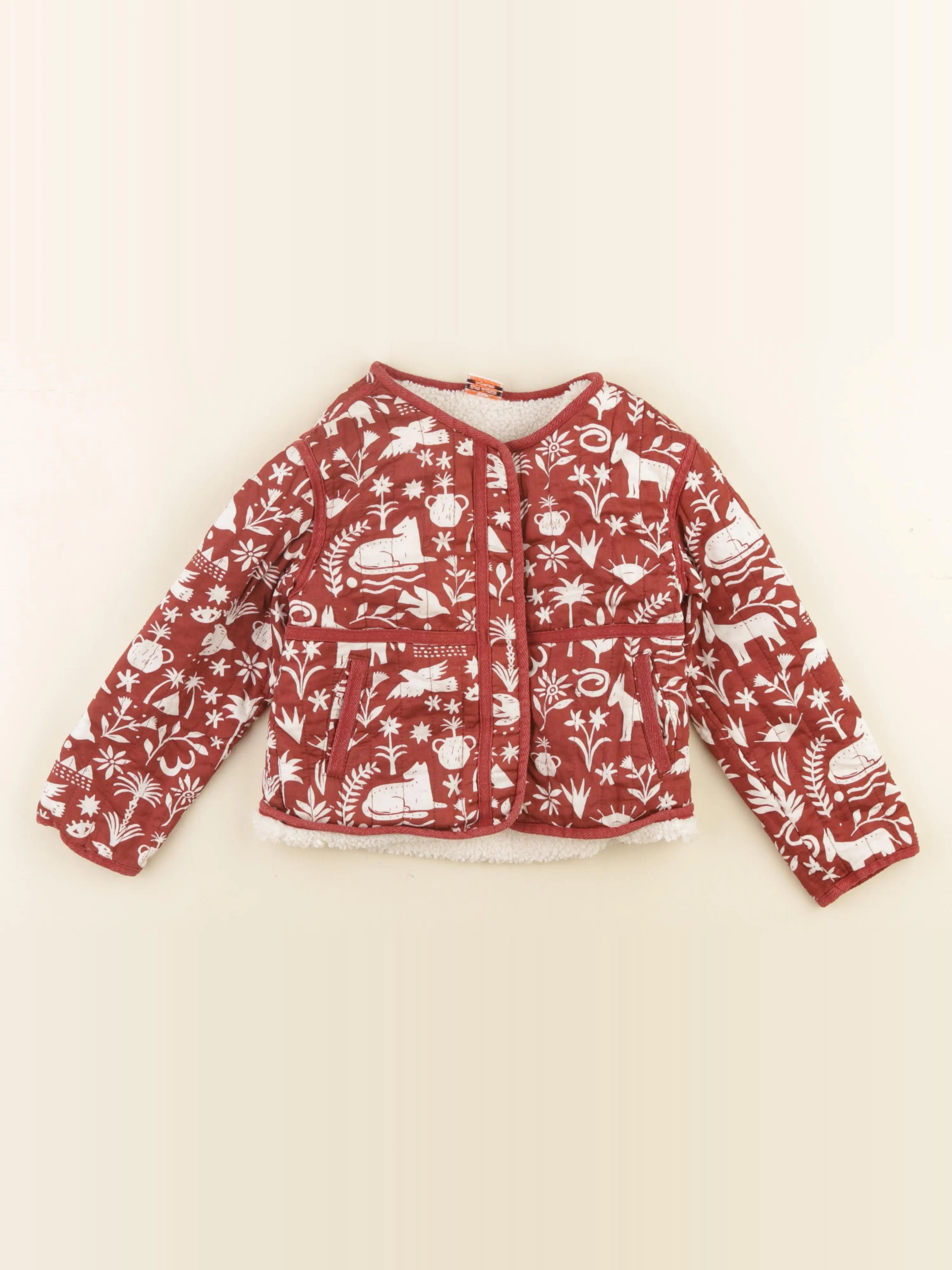 Tape à l'oeil - veste doublé rouge - 6 ans