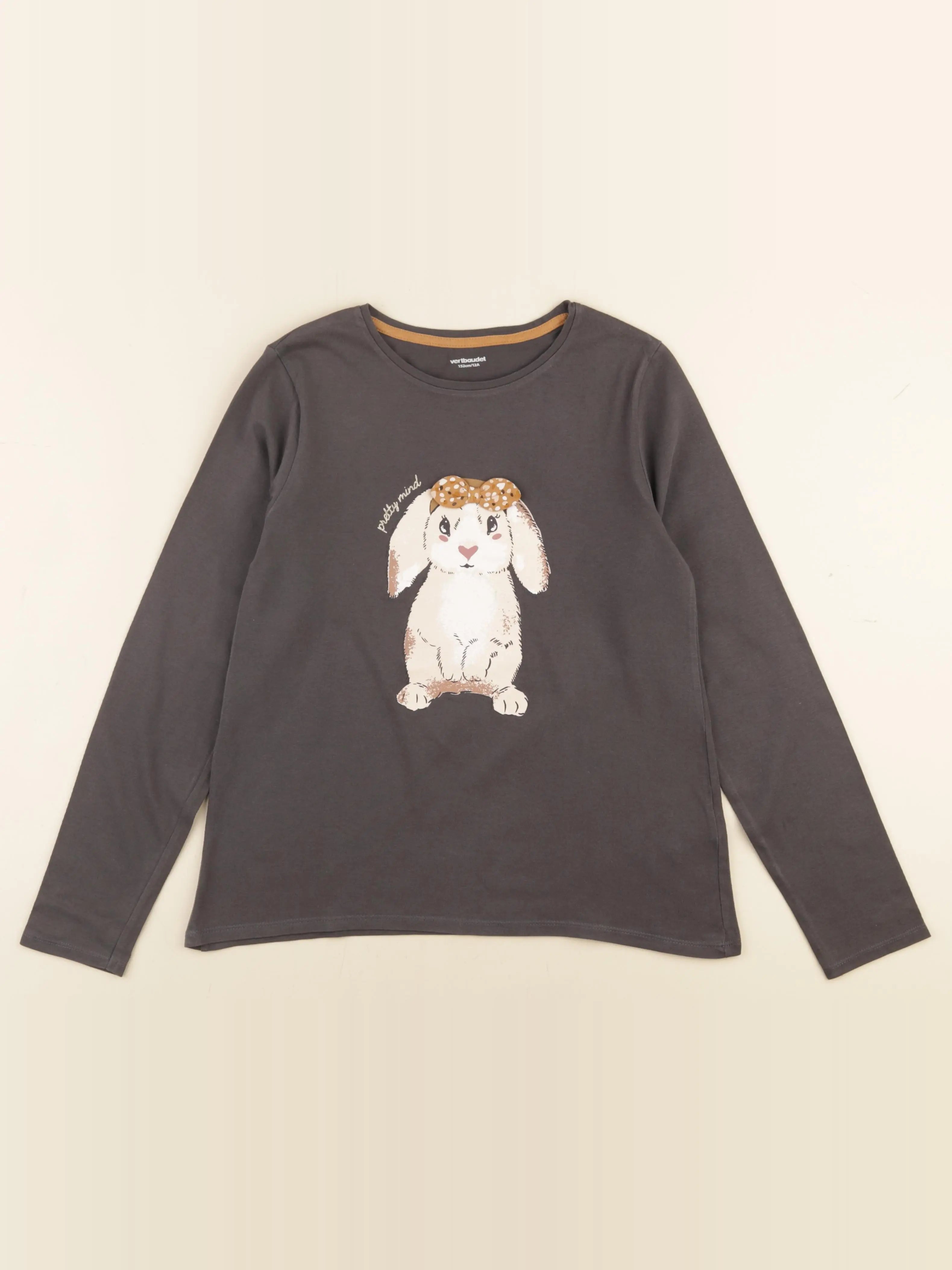 Vertbaudet - tee-shirt gris - 12 ans