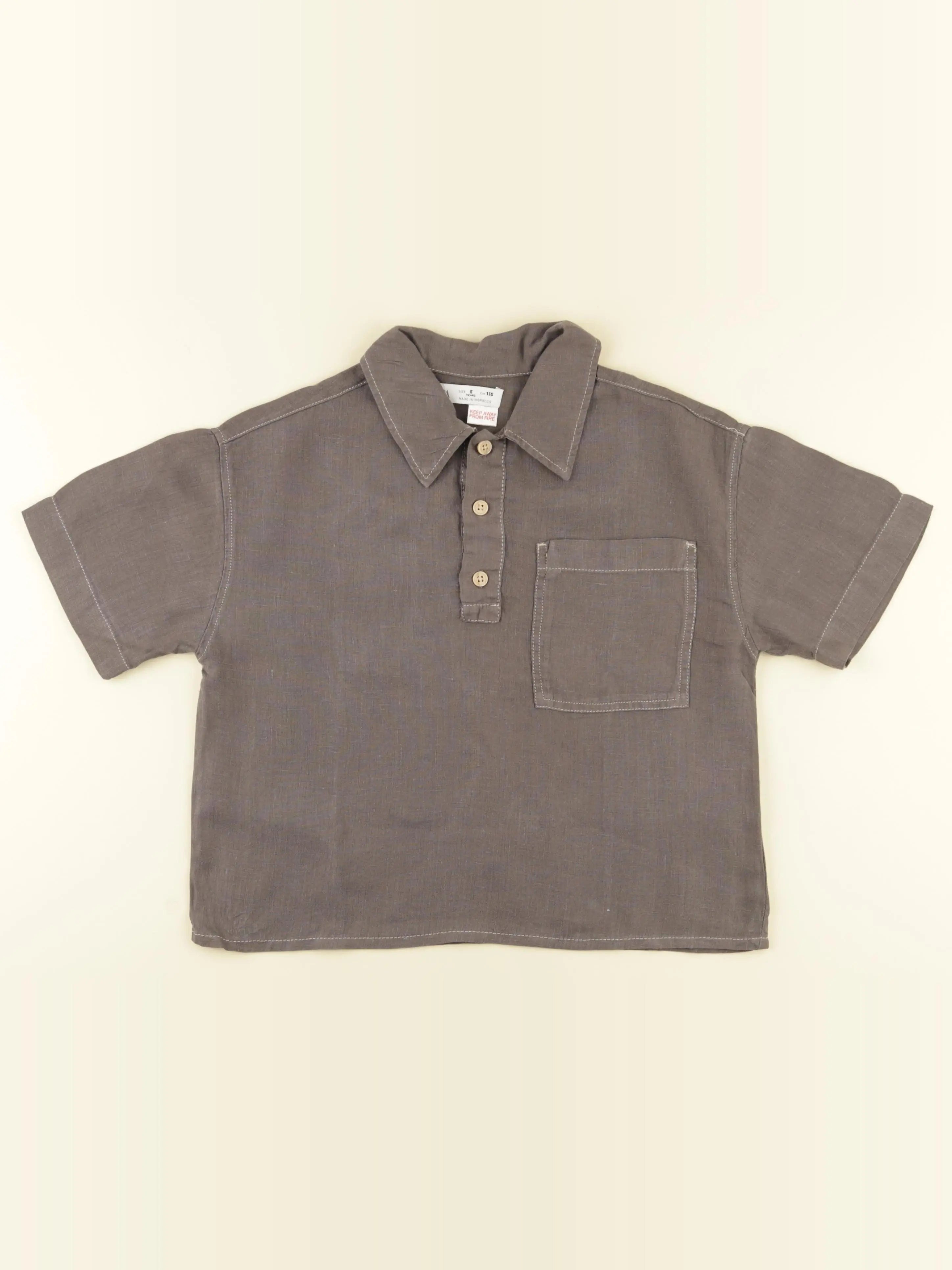 Zara - chemise gris - 5 ans