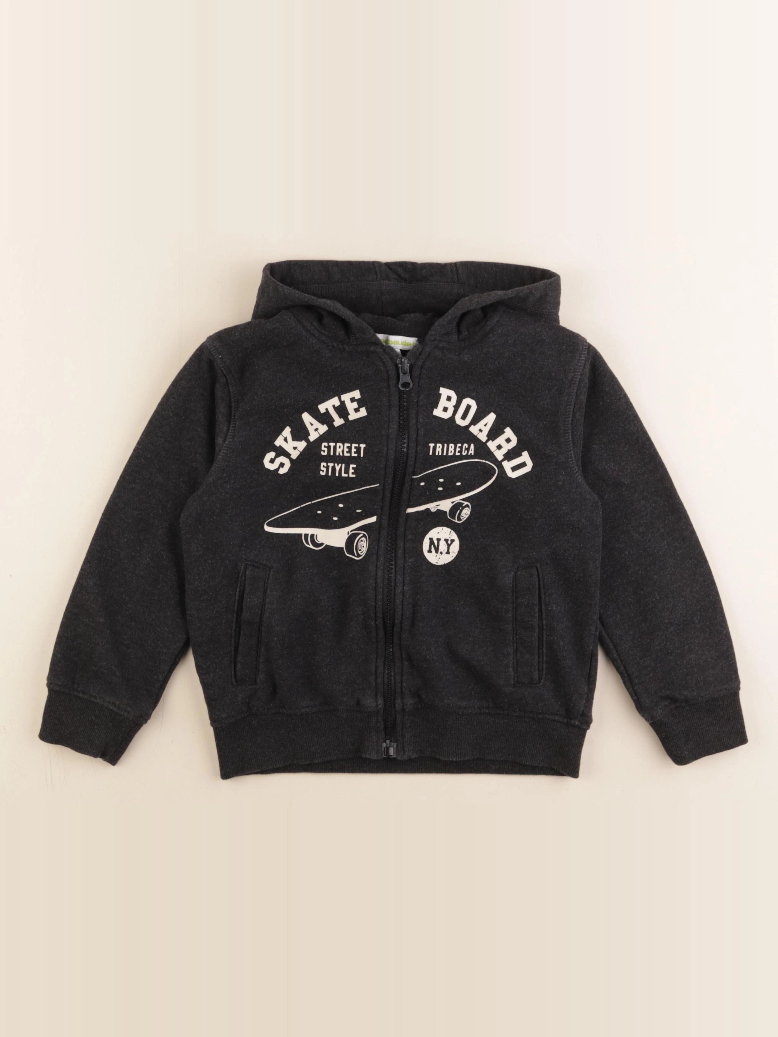 Vertbaudet - sweat noir - 6 ans