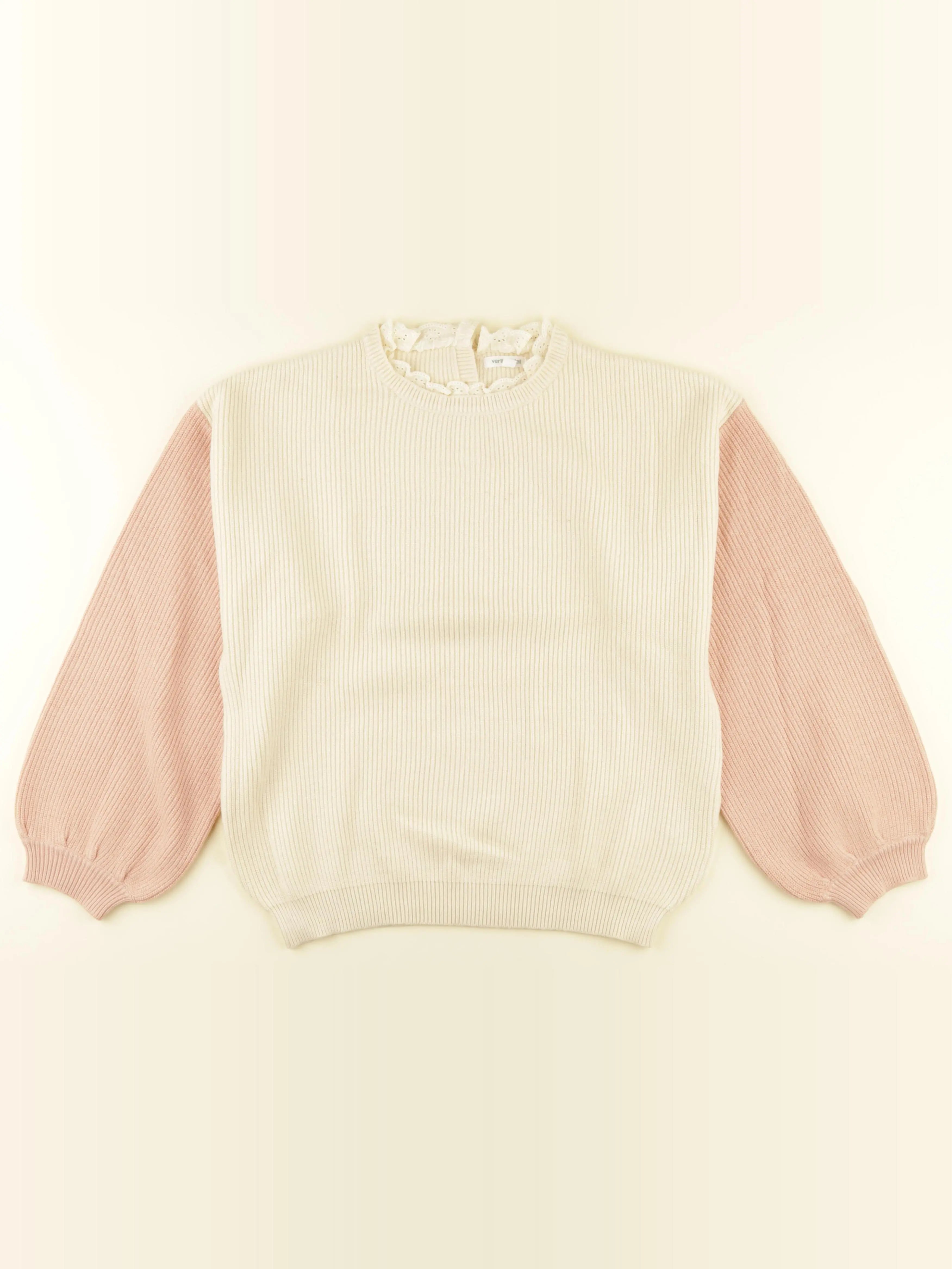 Vertbaudet - pull beige - 14 ans