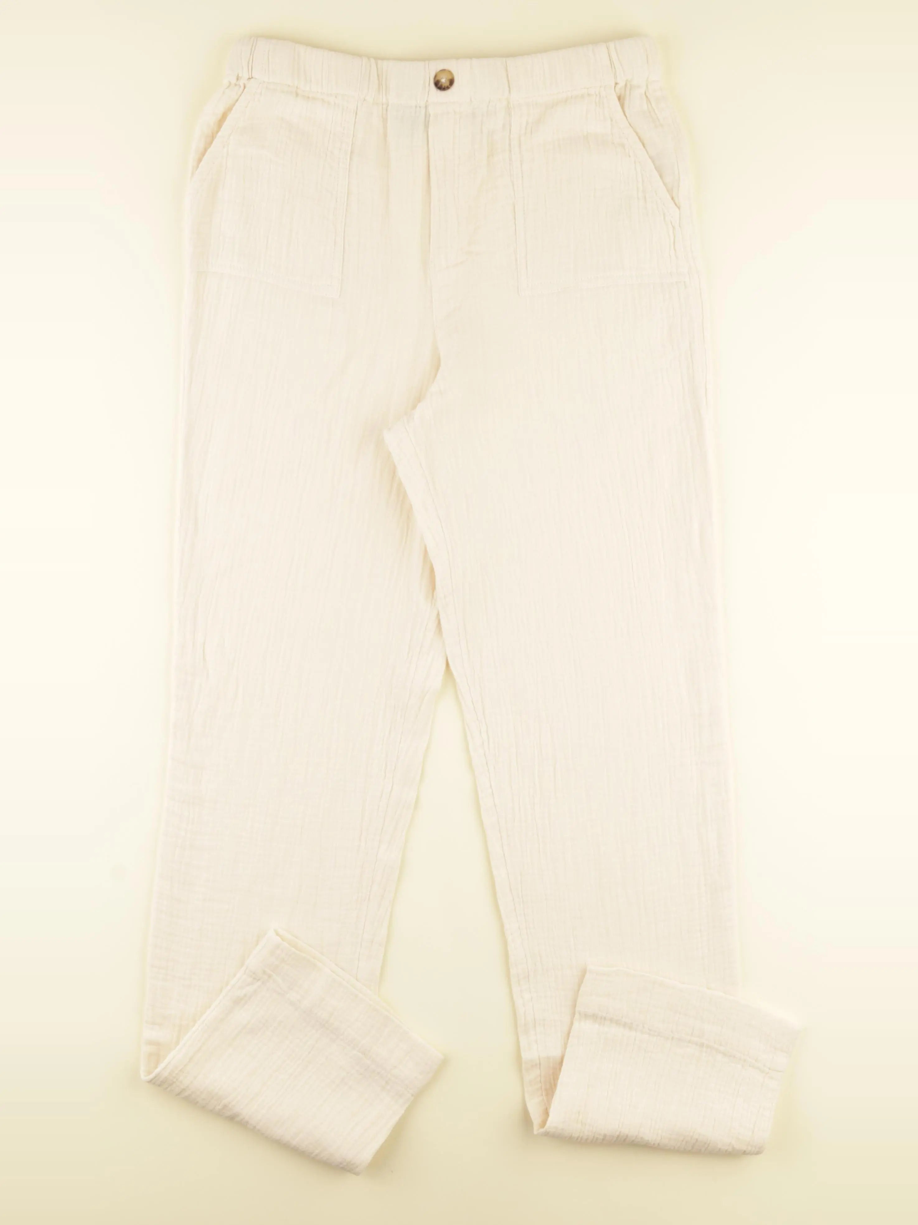 Vertbaudet - pantalon beige - 14 ans