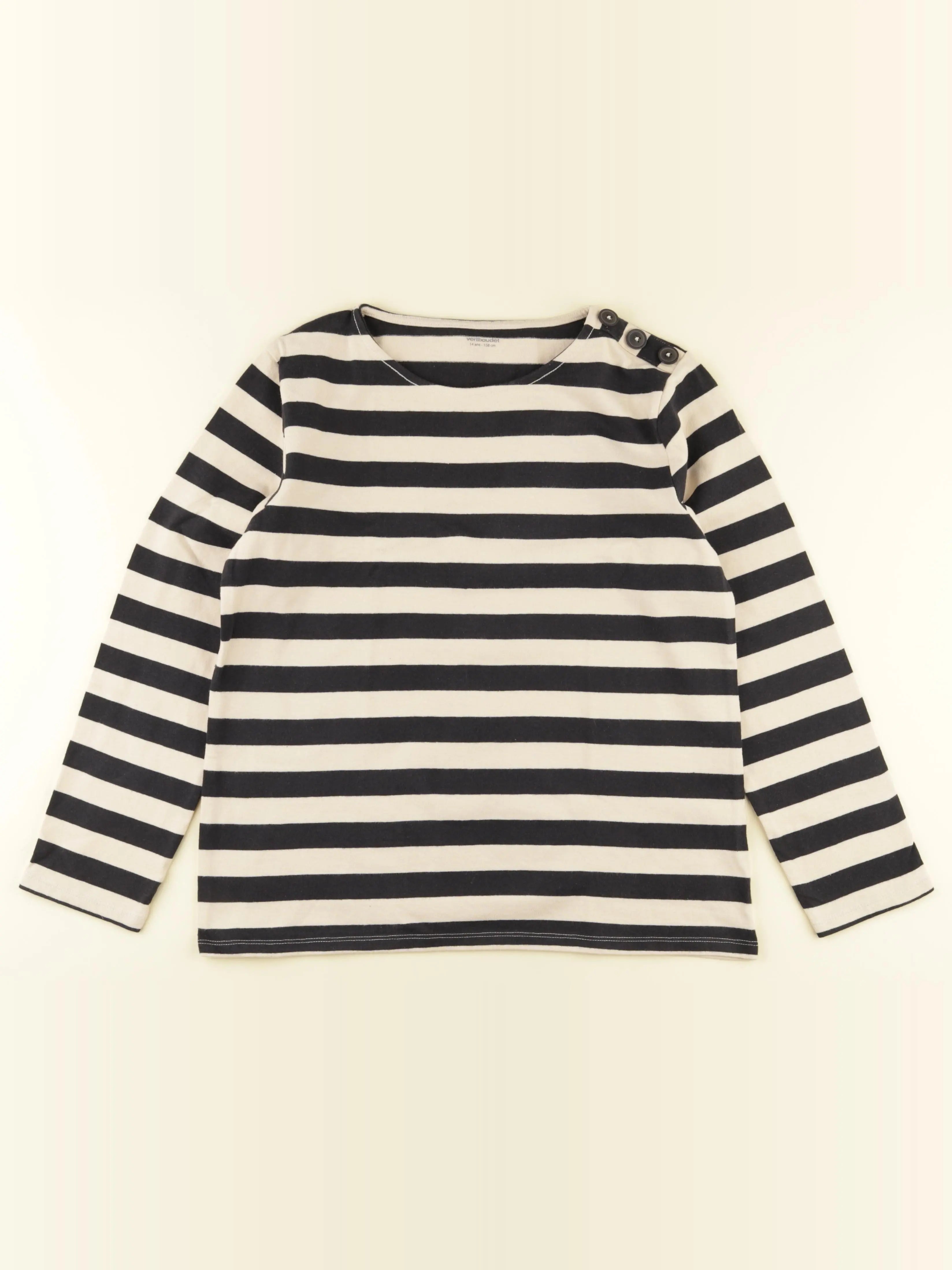 Vertbaudet - tee-shirt beige - 14 ans