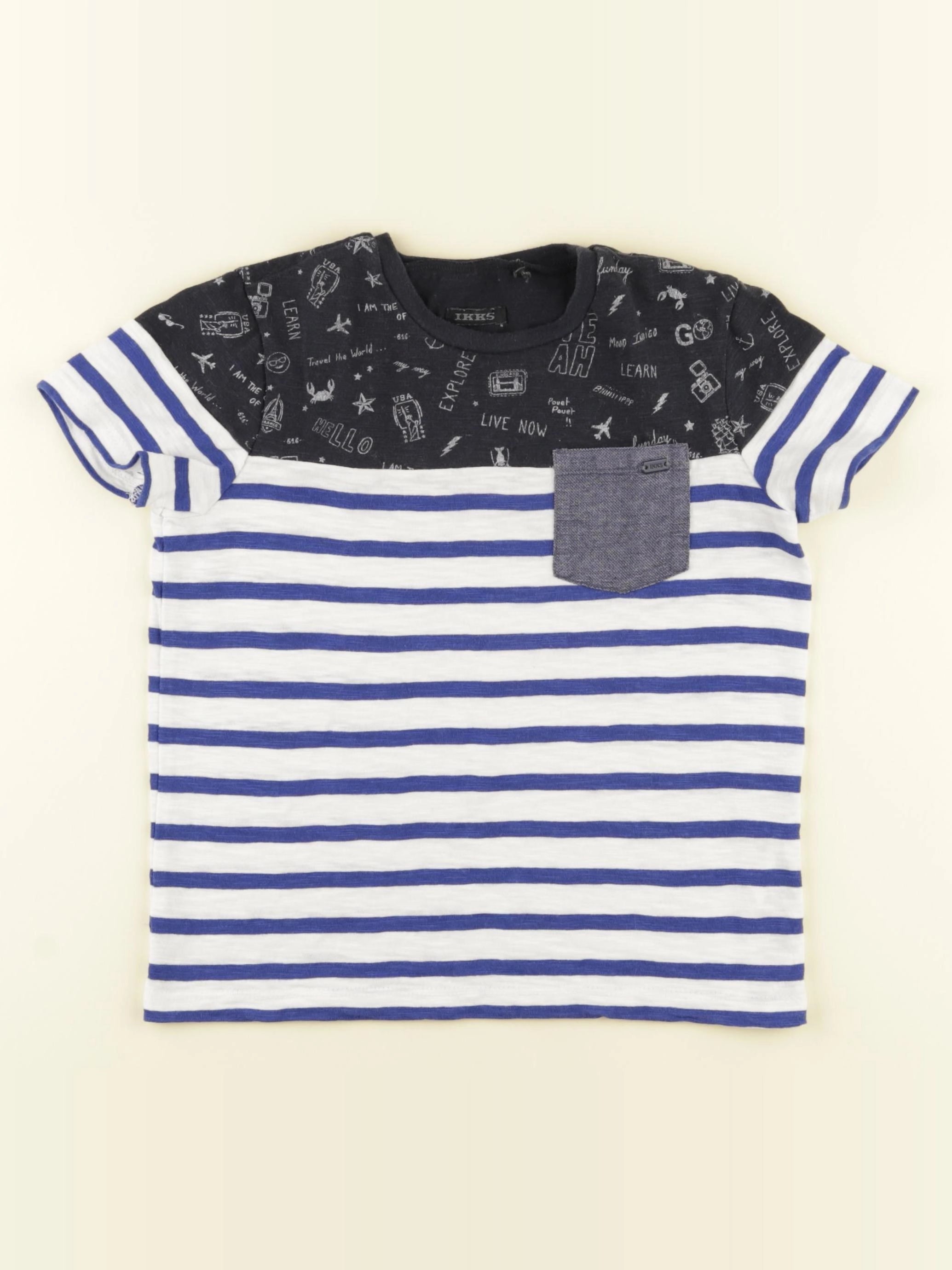 IKKS - tee-shirt bleu - 6 ans