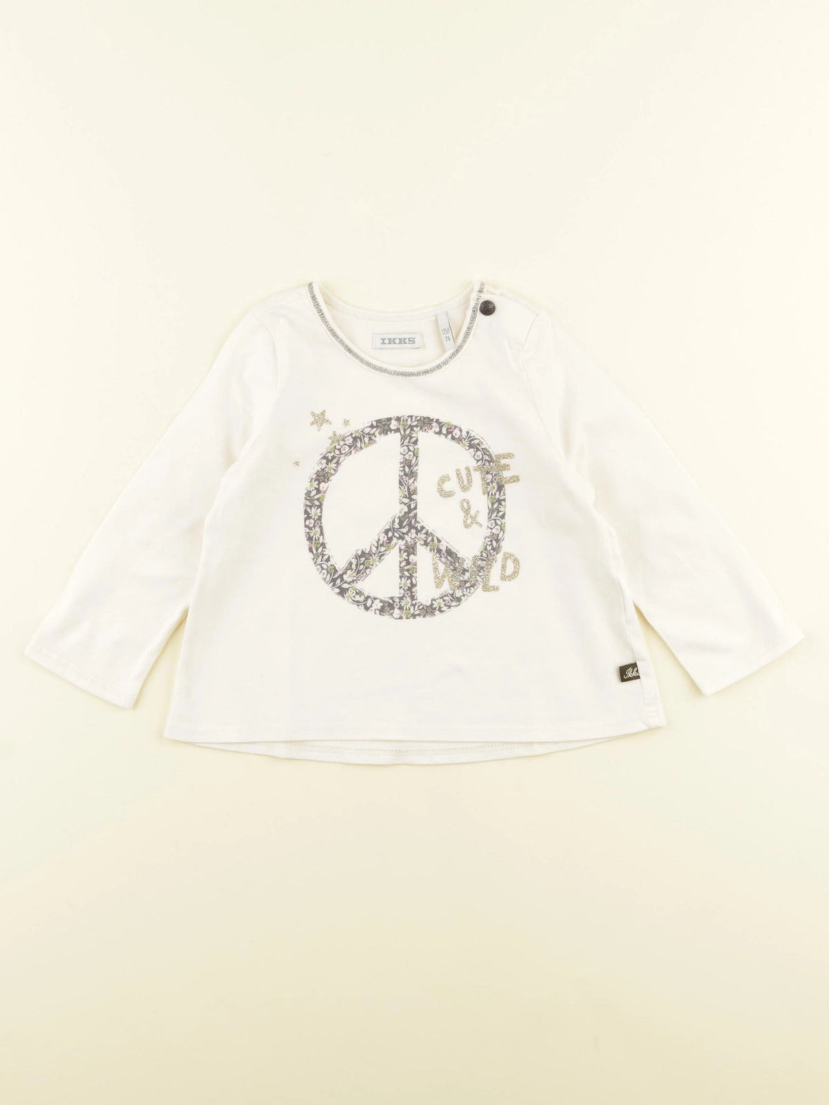 IKKS - tee-shirt beige - 12 mois