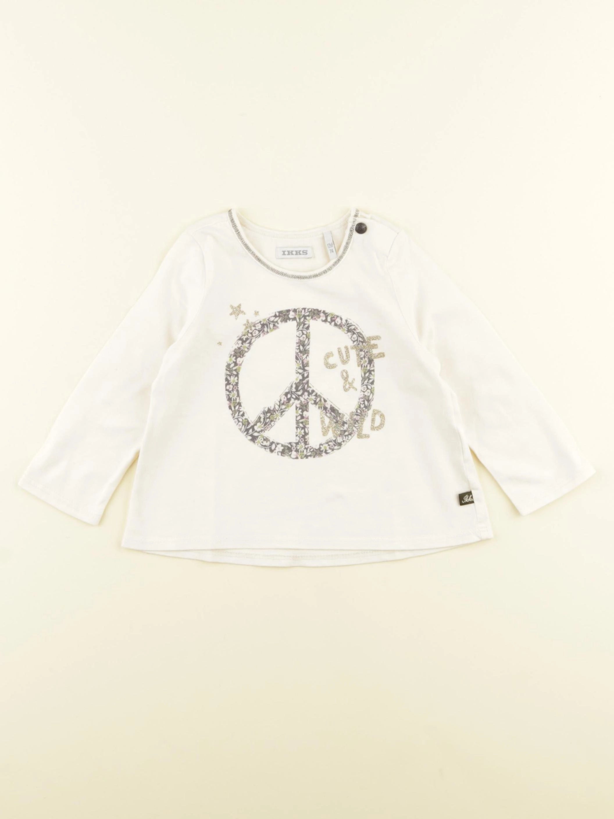 IKKS - tee-shirt beige - 12 mois