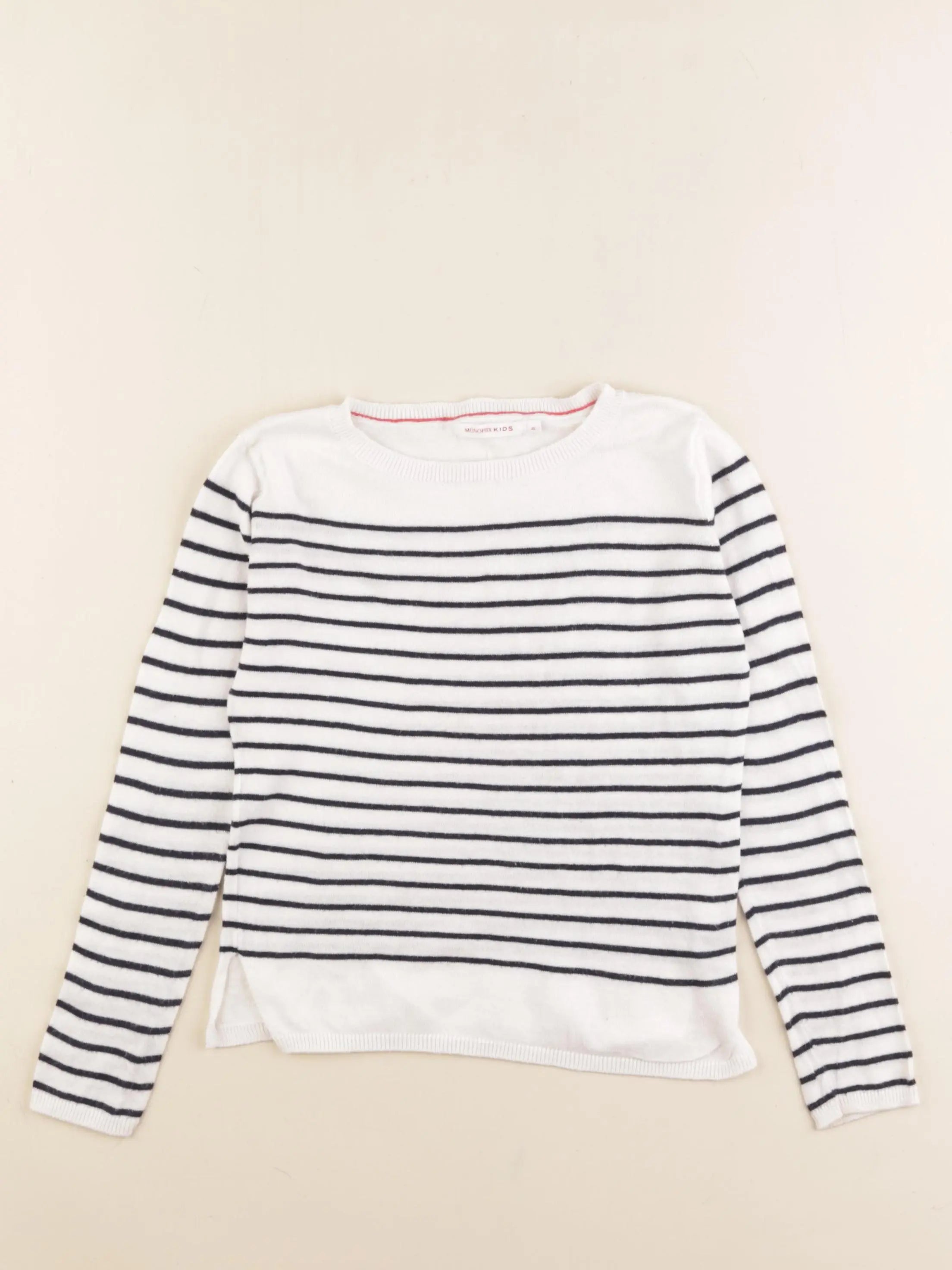 Monoprix - pull blanc - 6 ans