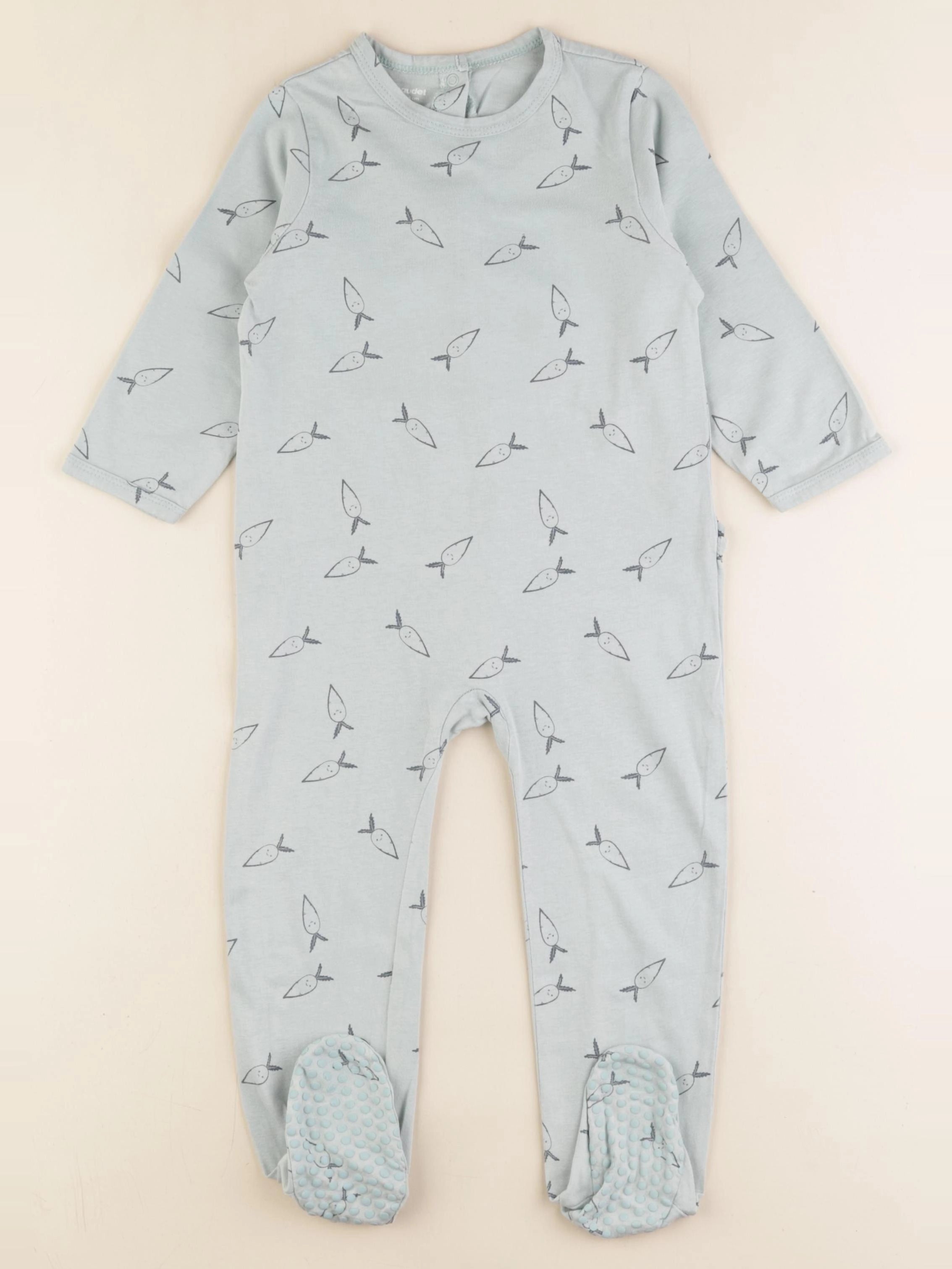 Vertbaudet - pyjama coton vert - 24 mois